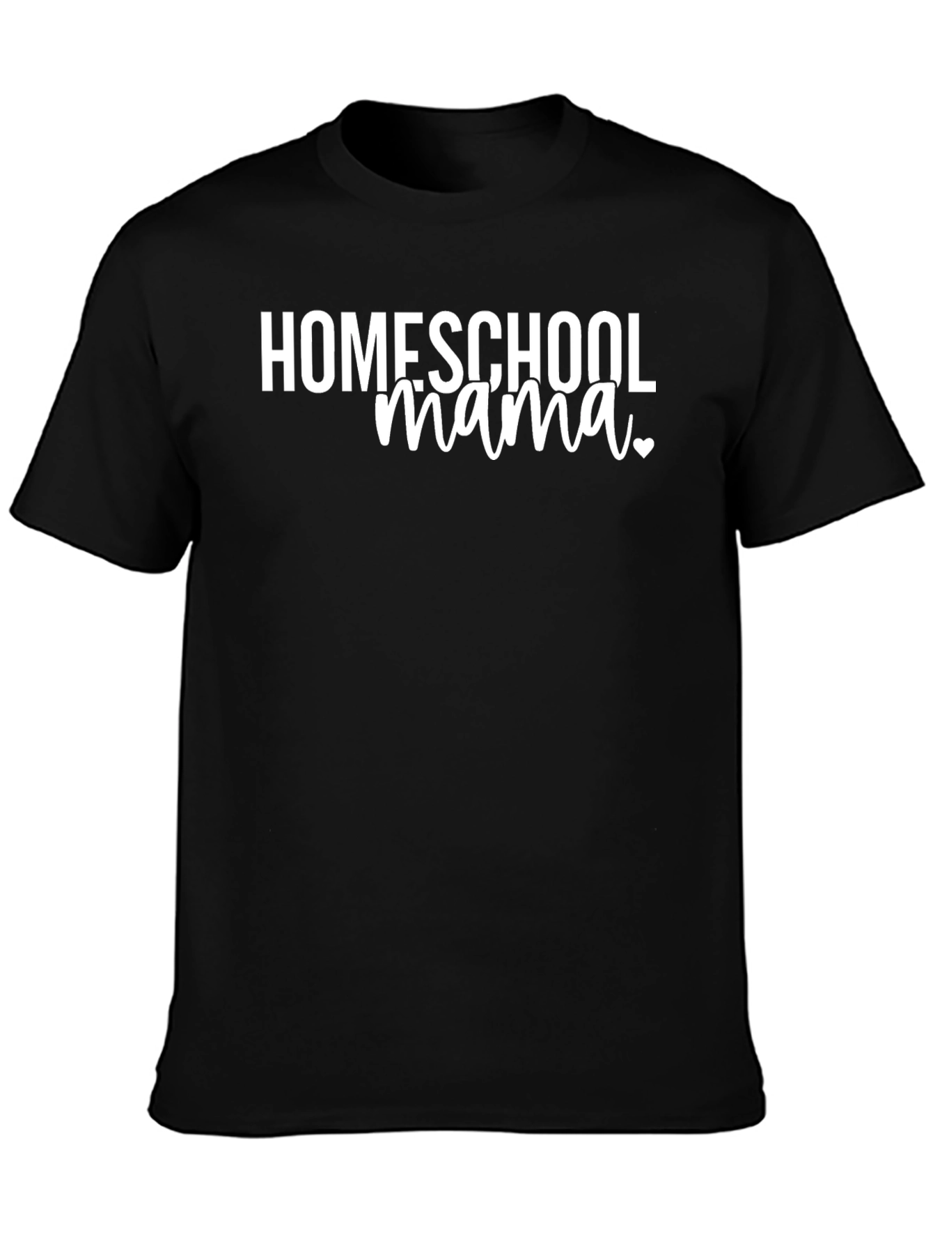 Homeschool Mama Graphic Tee - Black Cotton Shirt