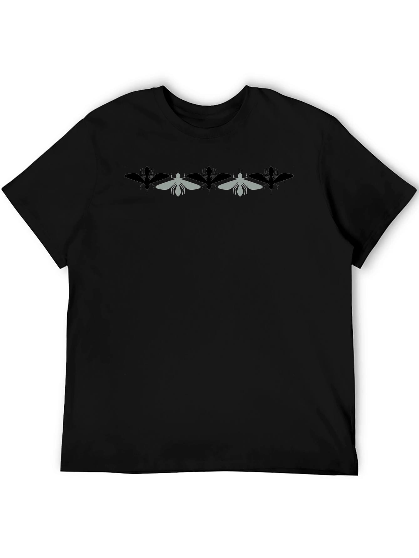 Modern Insect Graphic Black T-Shirt