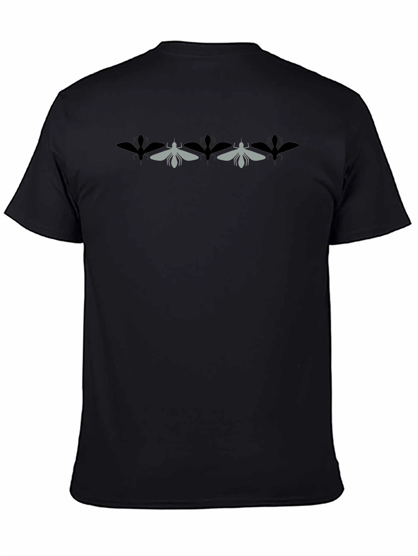 Modern Insect Graphic Black T-Shirt
