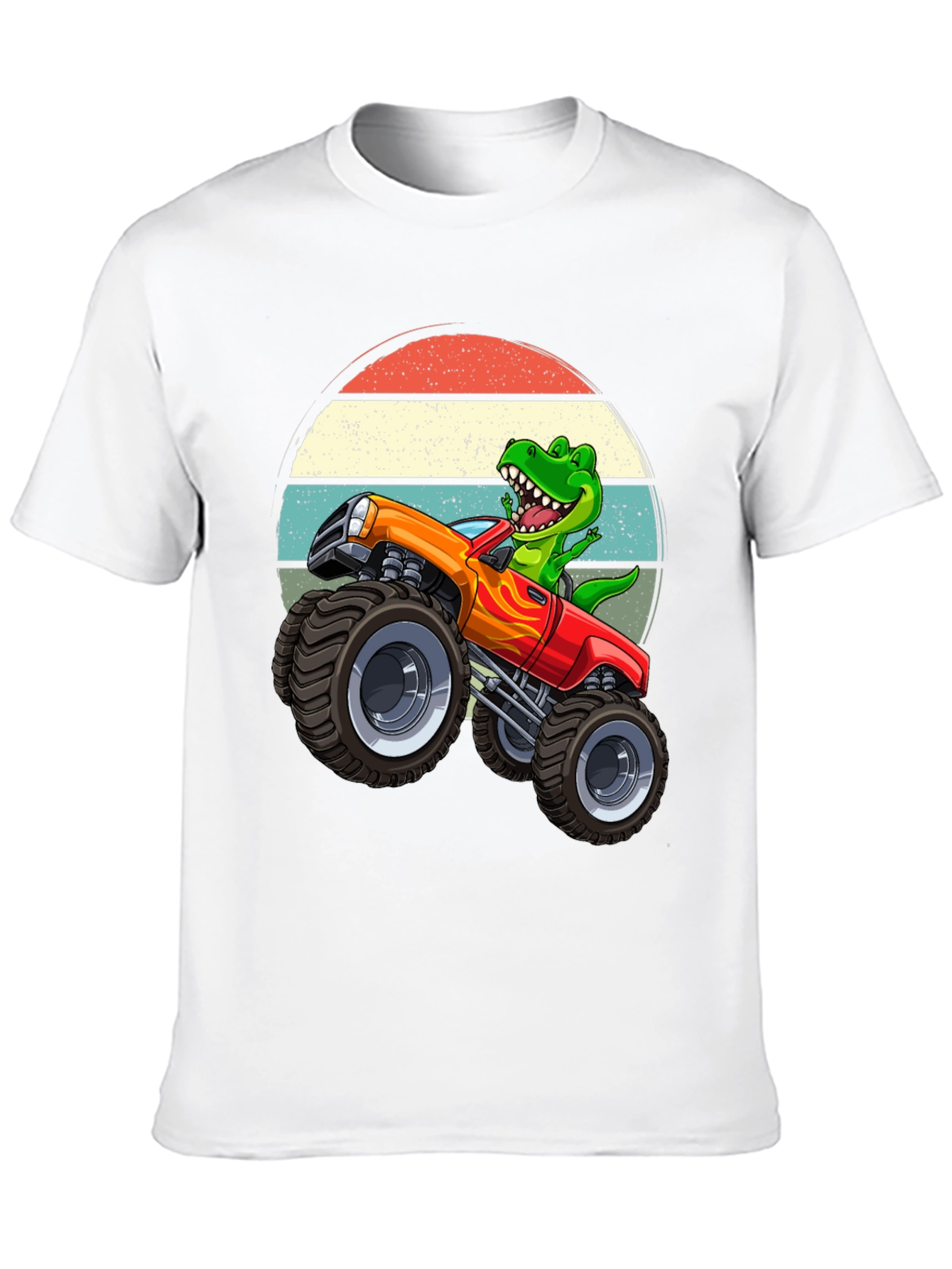 Dino Monster Truck Graphic T-Shirt