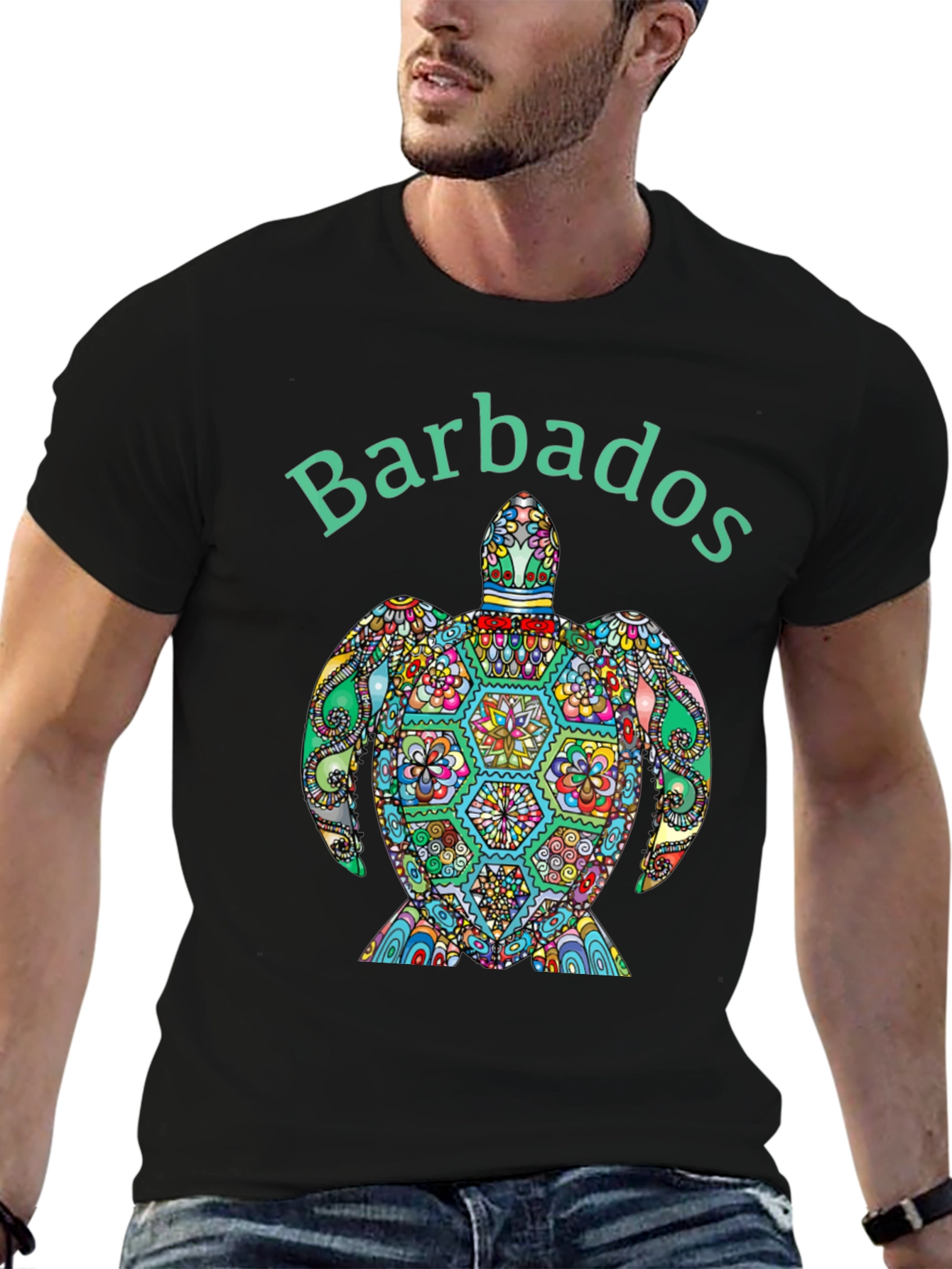 Barbados Turtle Graphic Tee - Island Style T-Shirt