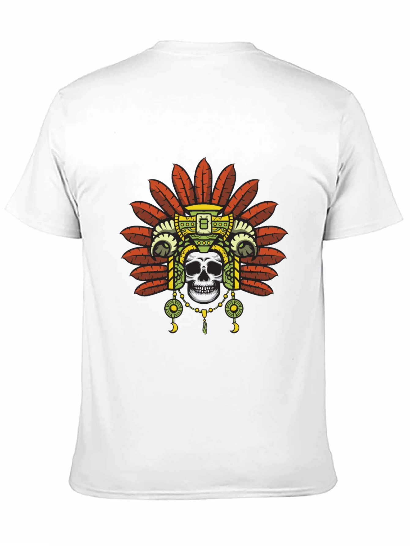 Skull Headdress Graphic Tee - Black T-Shirt