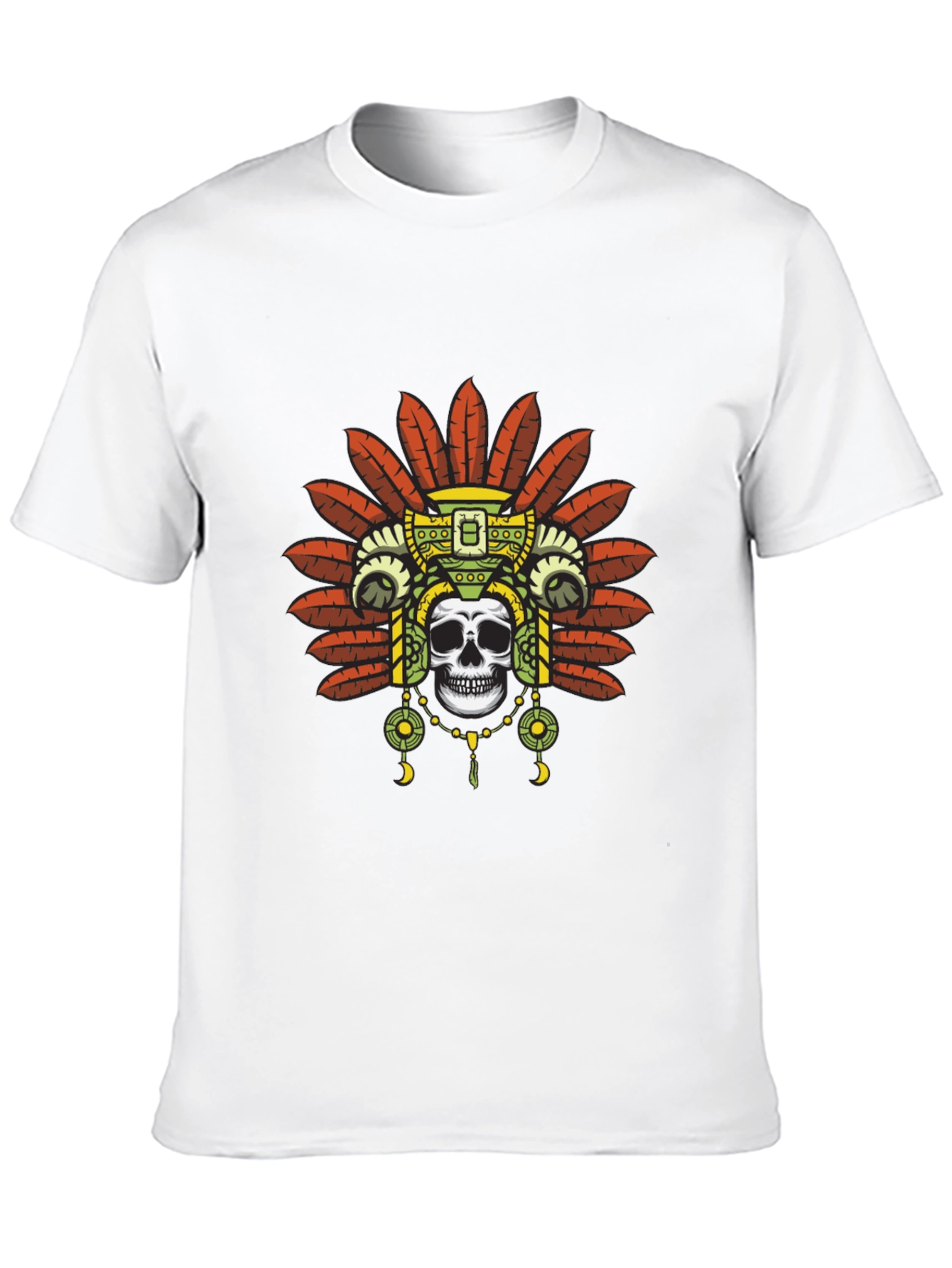 Skull Headdress Graphic Tee - Black T-Shirt
