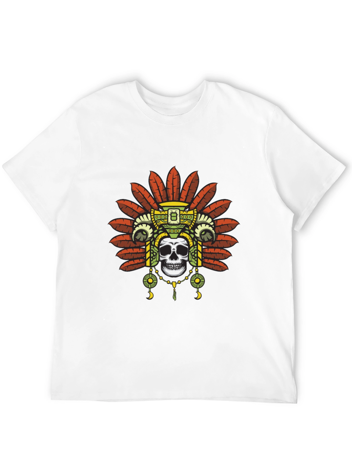 Skull Headdress Graphic Tee - Black T-Shirt