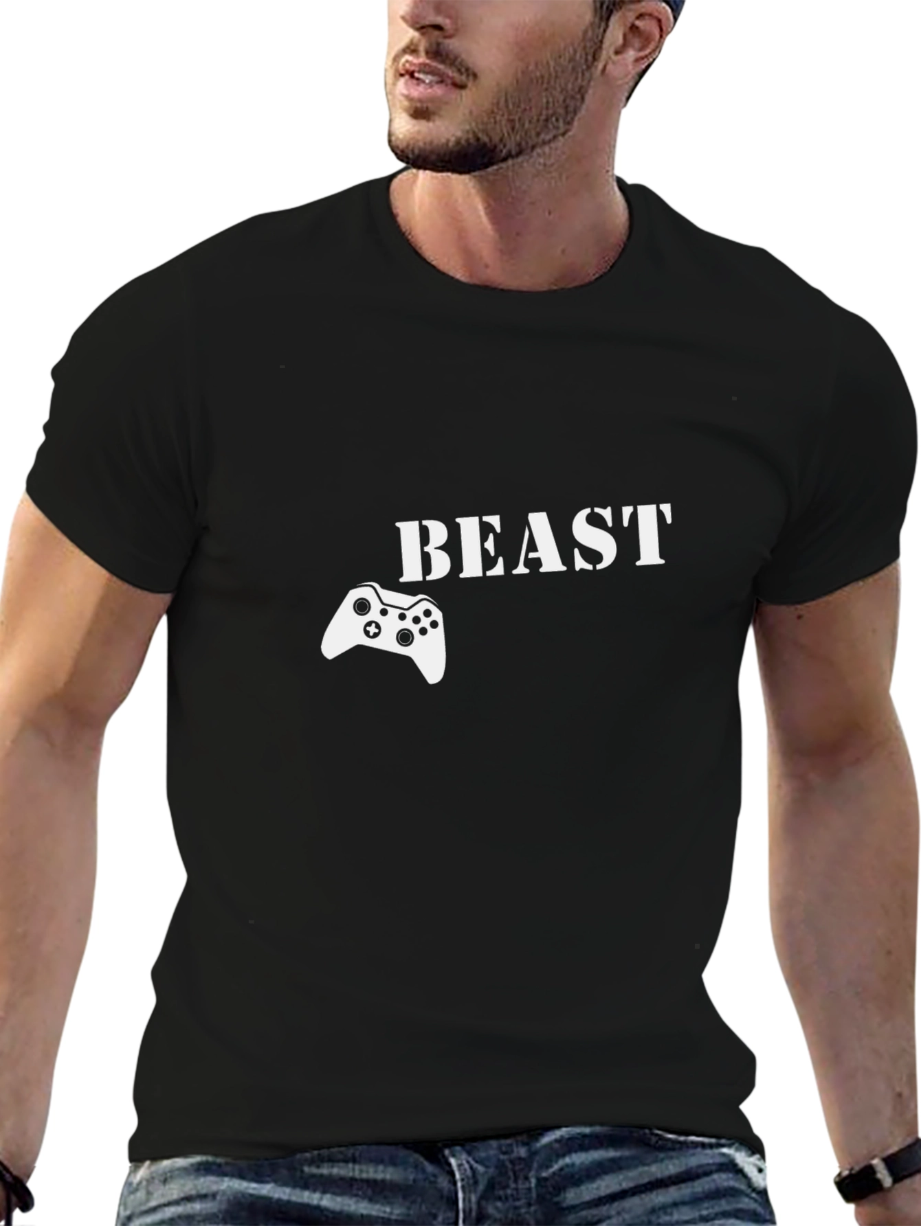 Gamer Beast T-Shirt - Black Graphic Tee