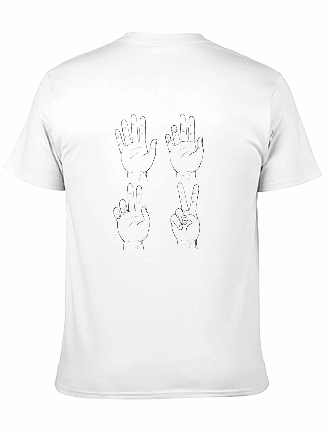 Rock Paper Scissors Hand Gesture Tee