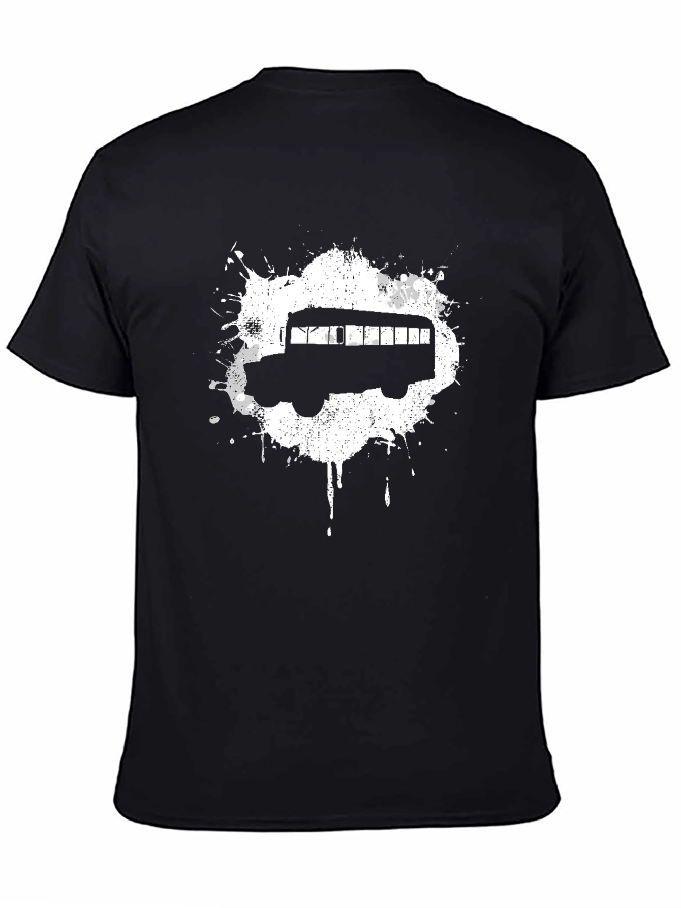 Cool Black Bus Graphic T-Shirt