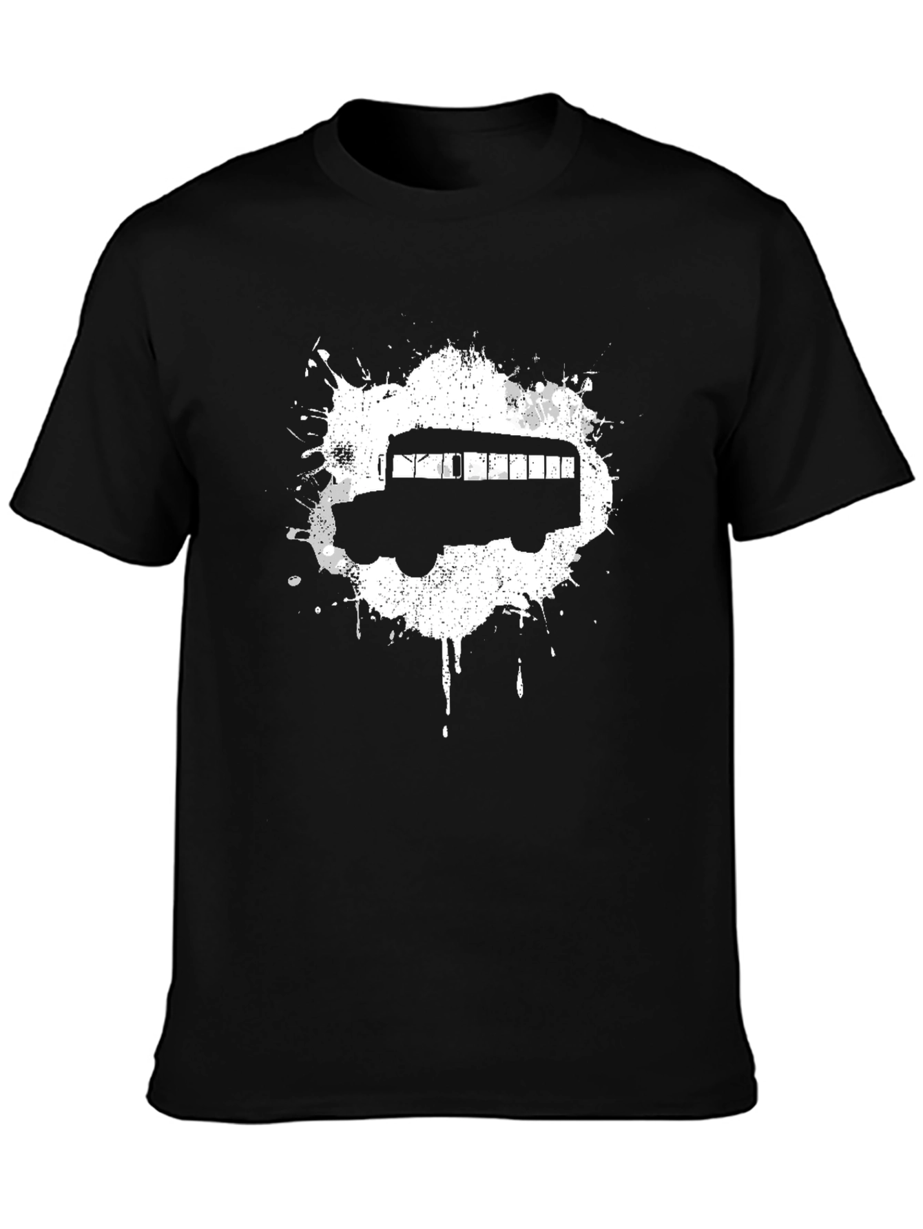 Cool Black Bus Graphic T-Shirt