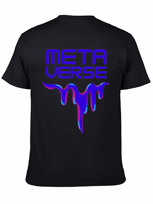 Metaverse Drip Graphic T-Shirt - Trendy Casual Wear