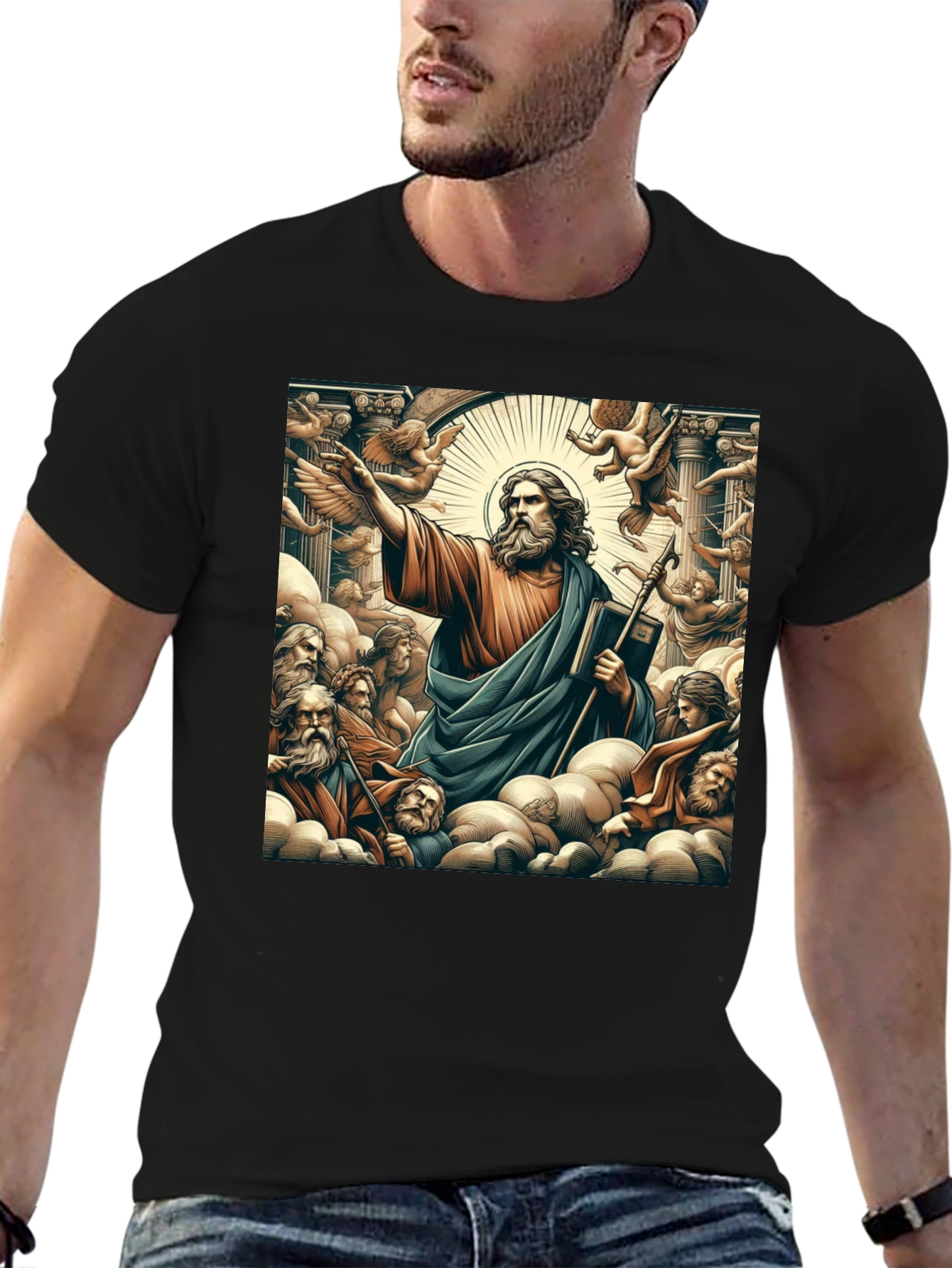 Saint Graphic Black T-Shirt