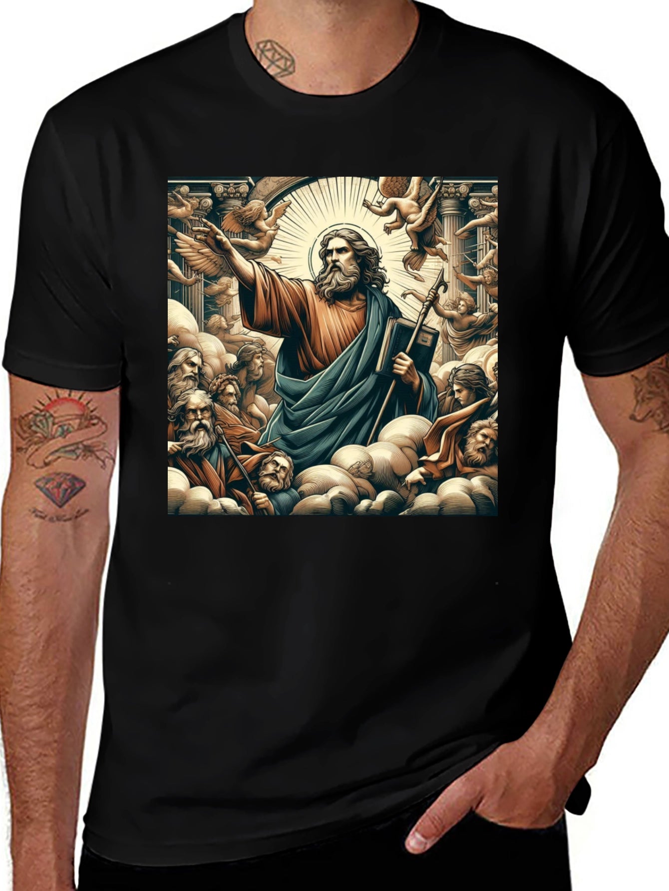 Saint Graphic Black T-Shirt