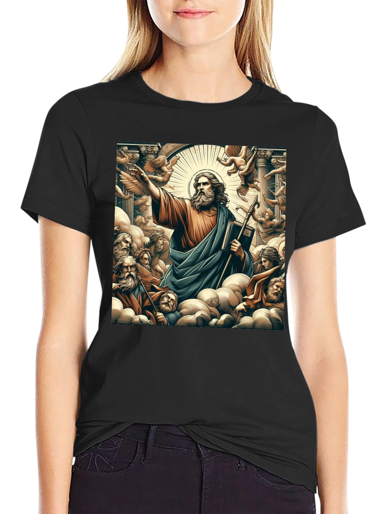 Saint Graphic Black T-Shirt