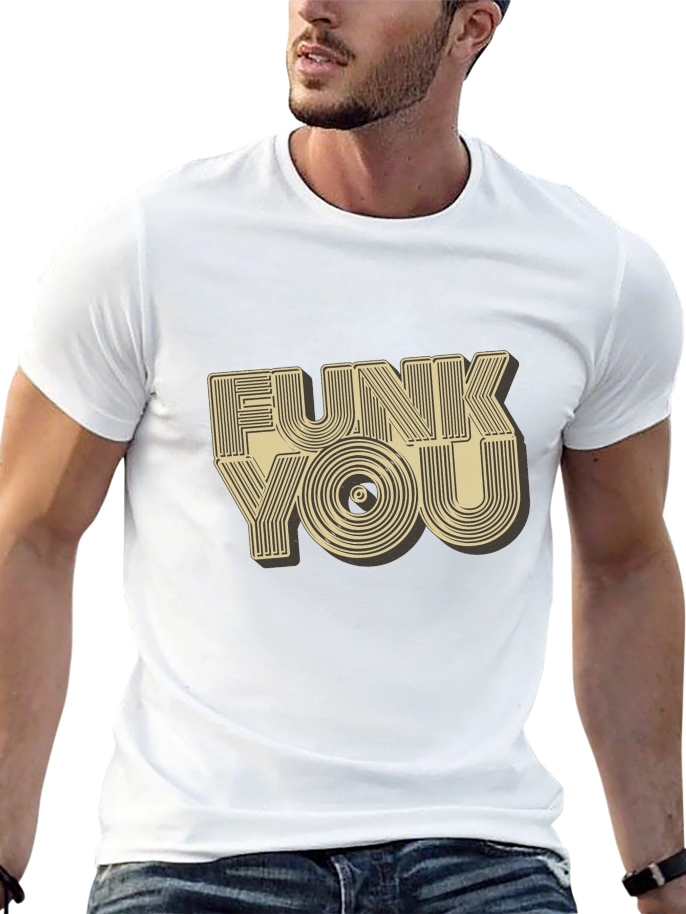 Funky Record Style Graphic T-Shirt