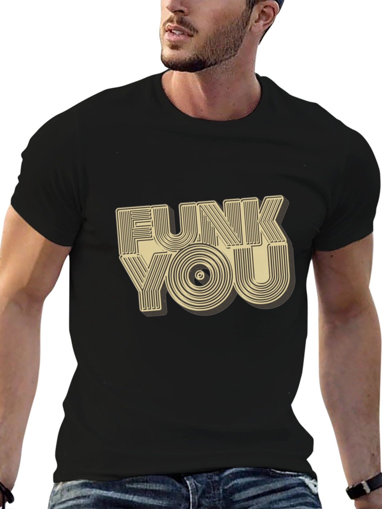 Funky Record Style Graphic T-Shirt