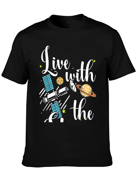 Live with Space Black T-Shirt