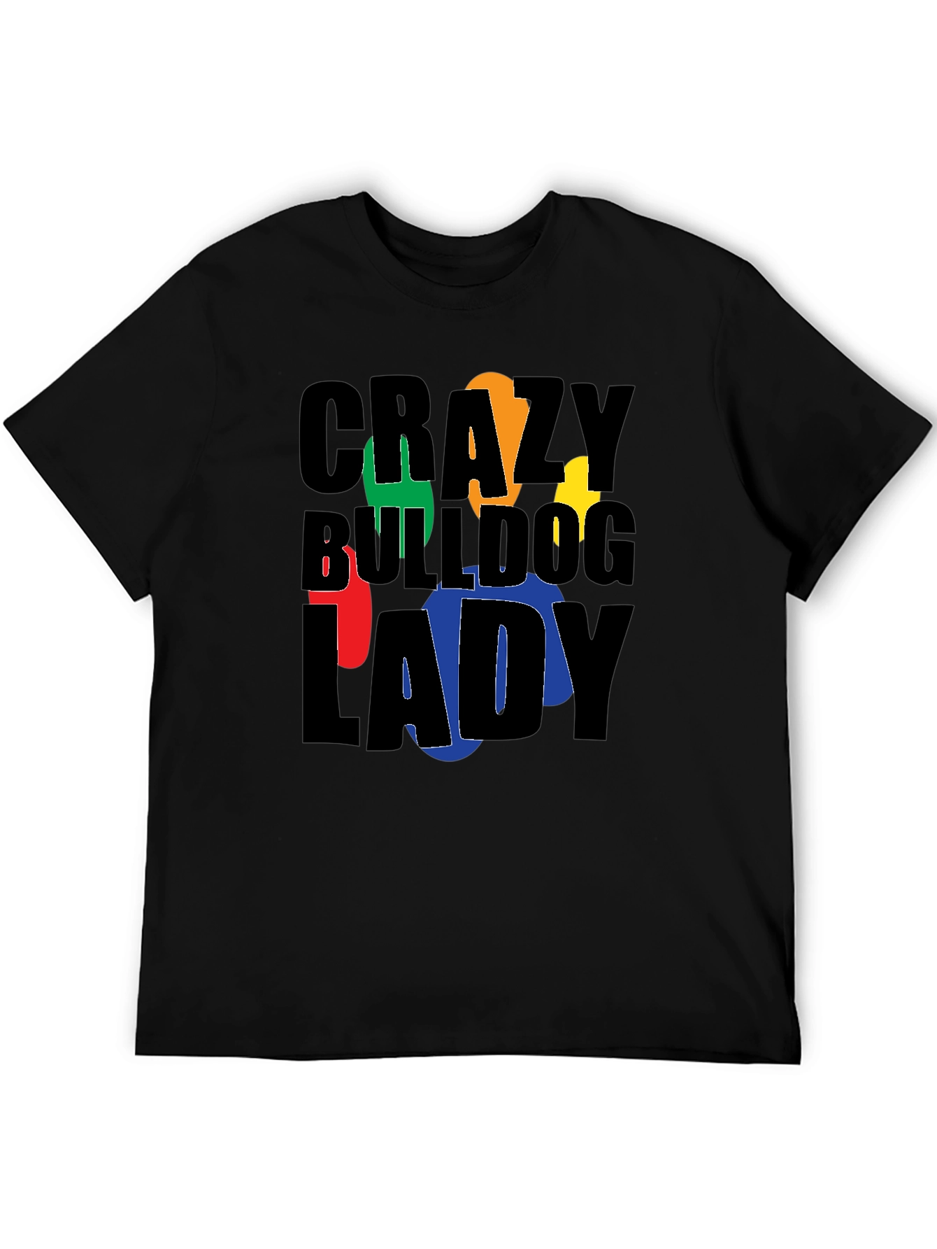 Crazy Bulldog Lady Graphic T-Shirt