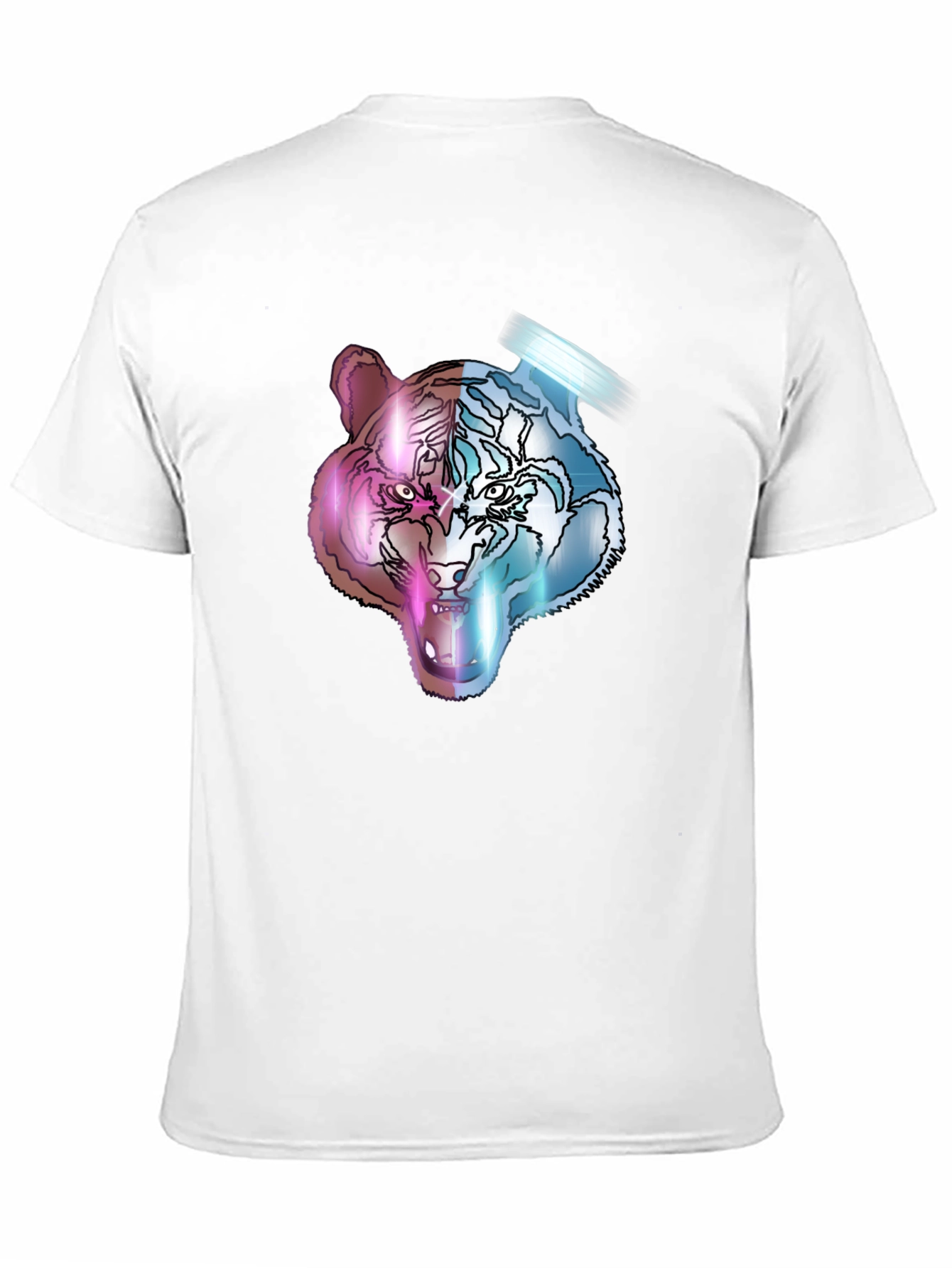 Neon Tiger Graphic Tee - Unisex Black T-Shirt