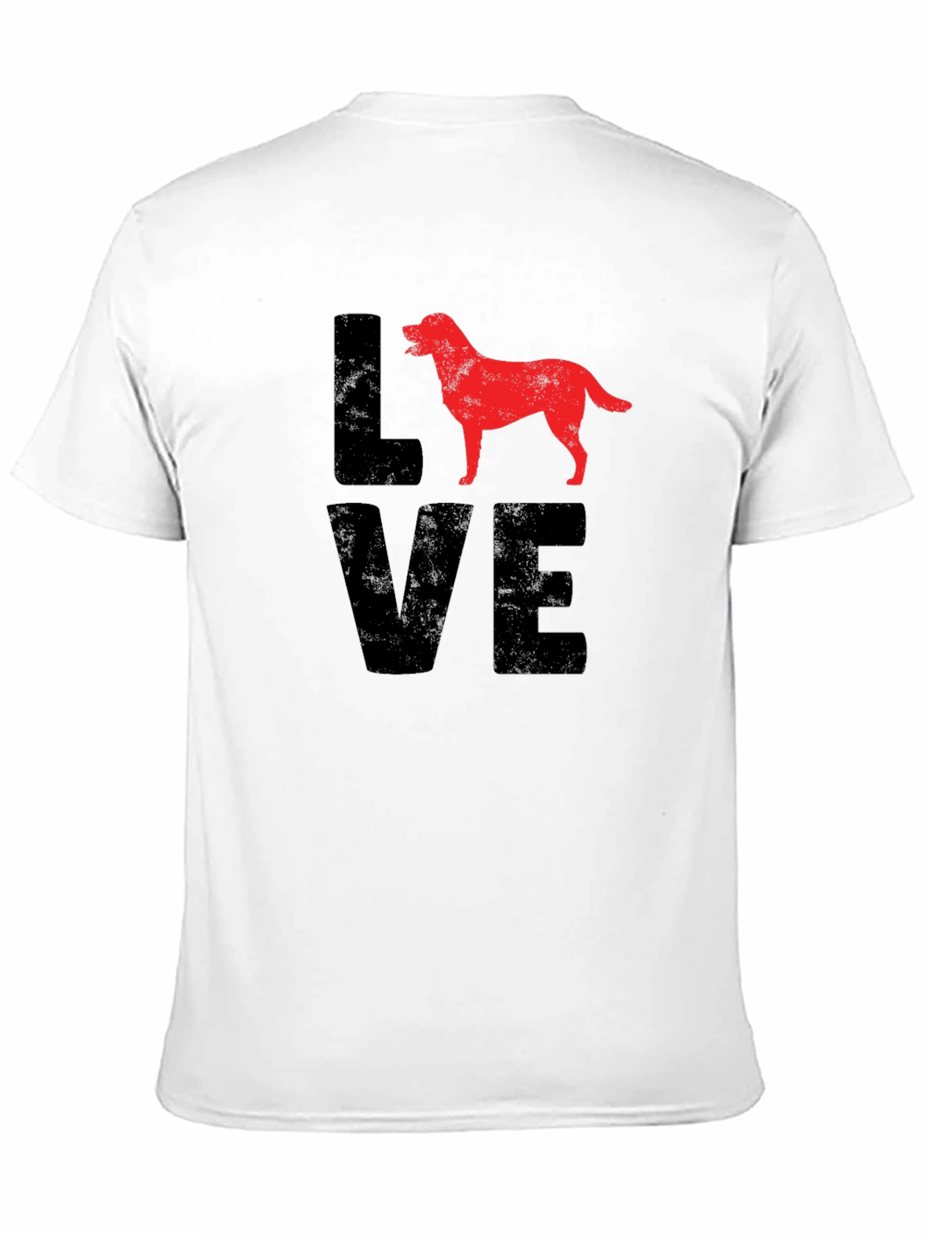 Love Dog Graphic Tee - Black Cotton Casual T-Shirt