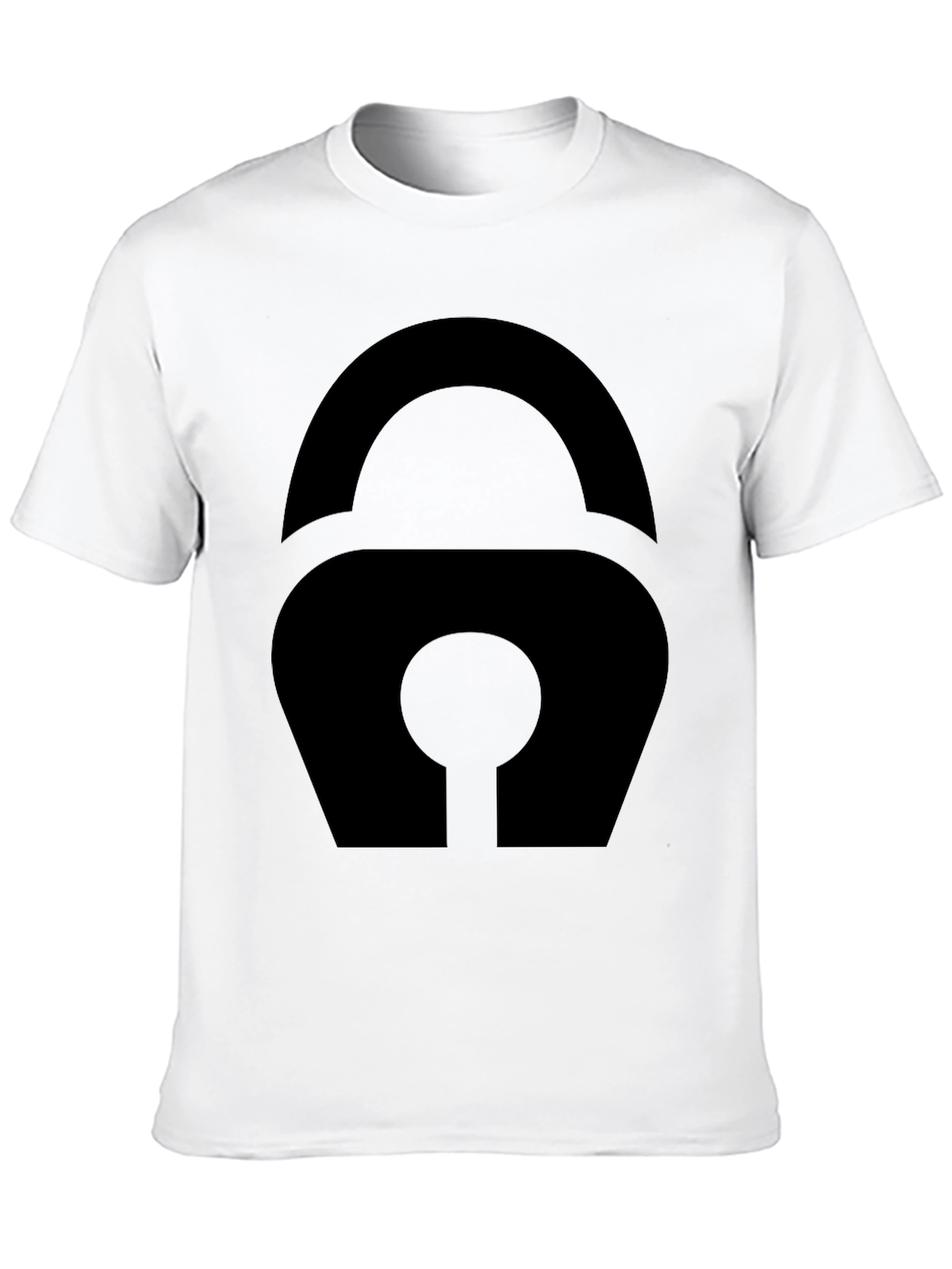 Modern Black Padlock Graphic Tee