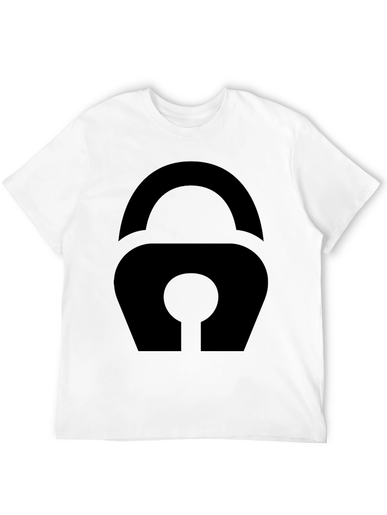 Modern Black Padlock Graphic Tee