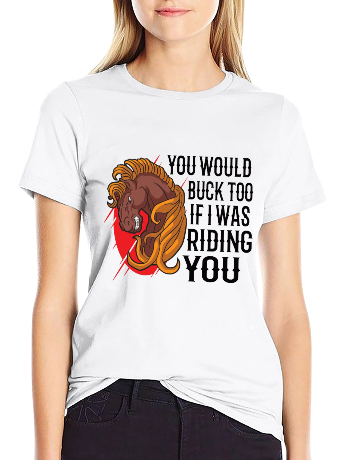 Funny Horse Riding Graphic T-Shirt