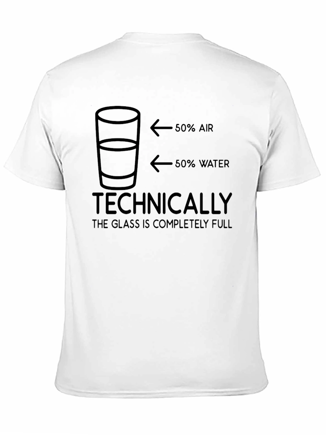 Optimist T-Shirt: Glass Completely Full Funny Graphic Tee