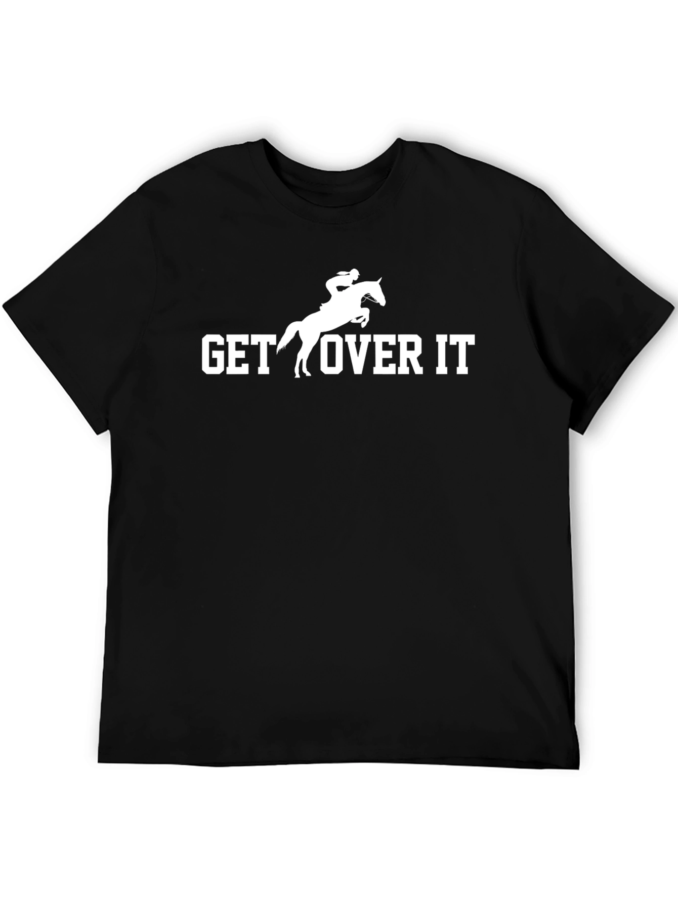 Get Over It Horse Riding Tee - Black