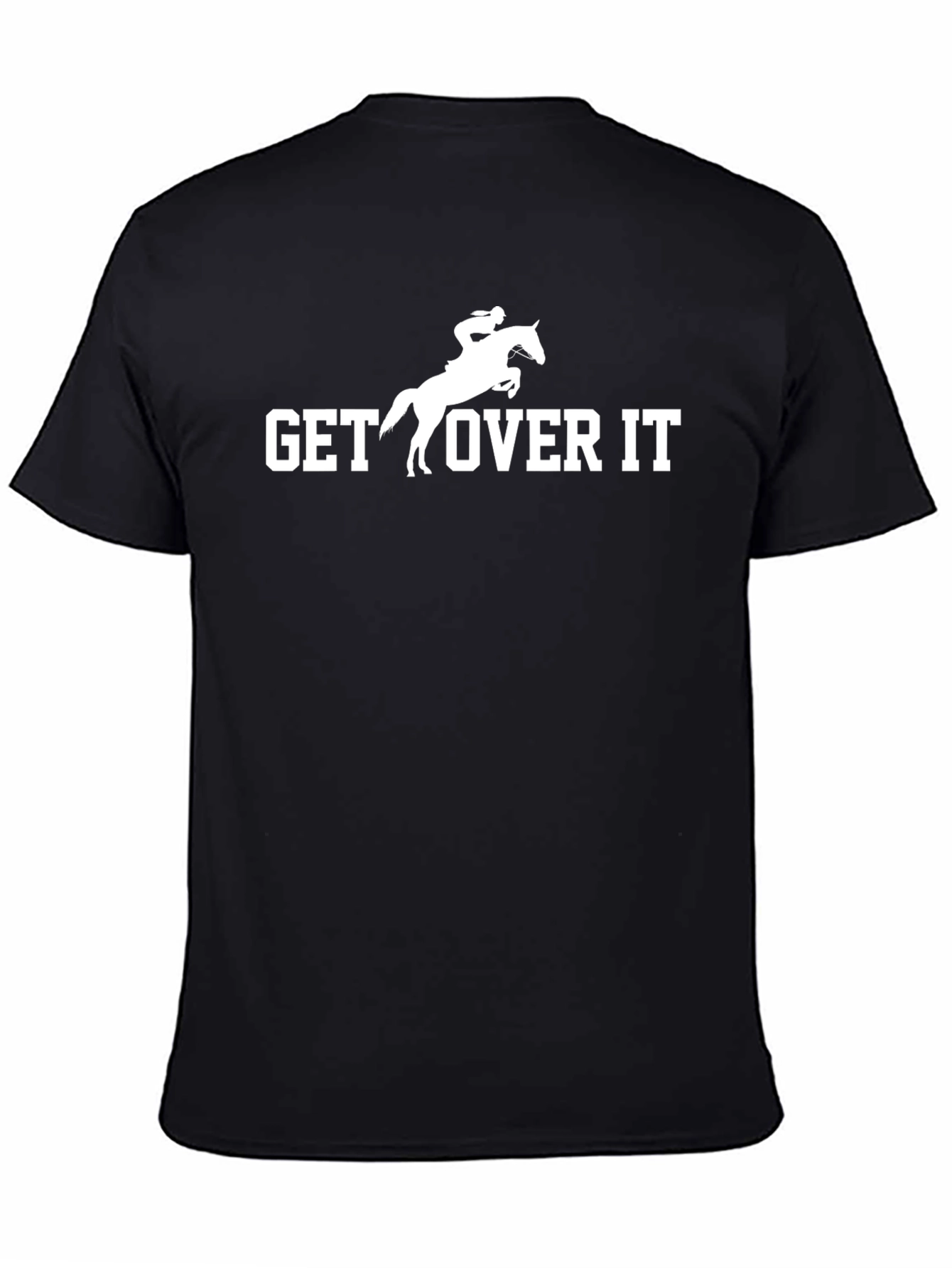 Get Over It Horse Riding Tee - Black