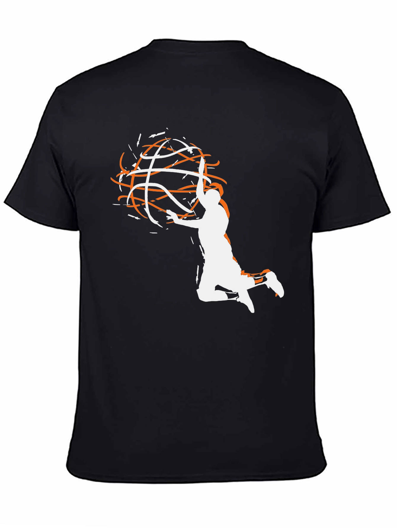Basketball Graphic Tee - Black Cotton Blend