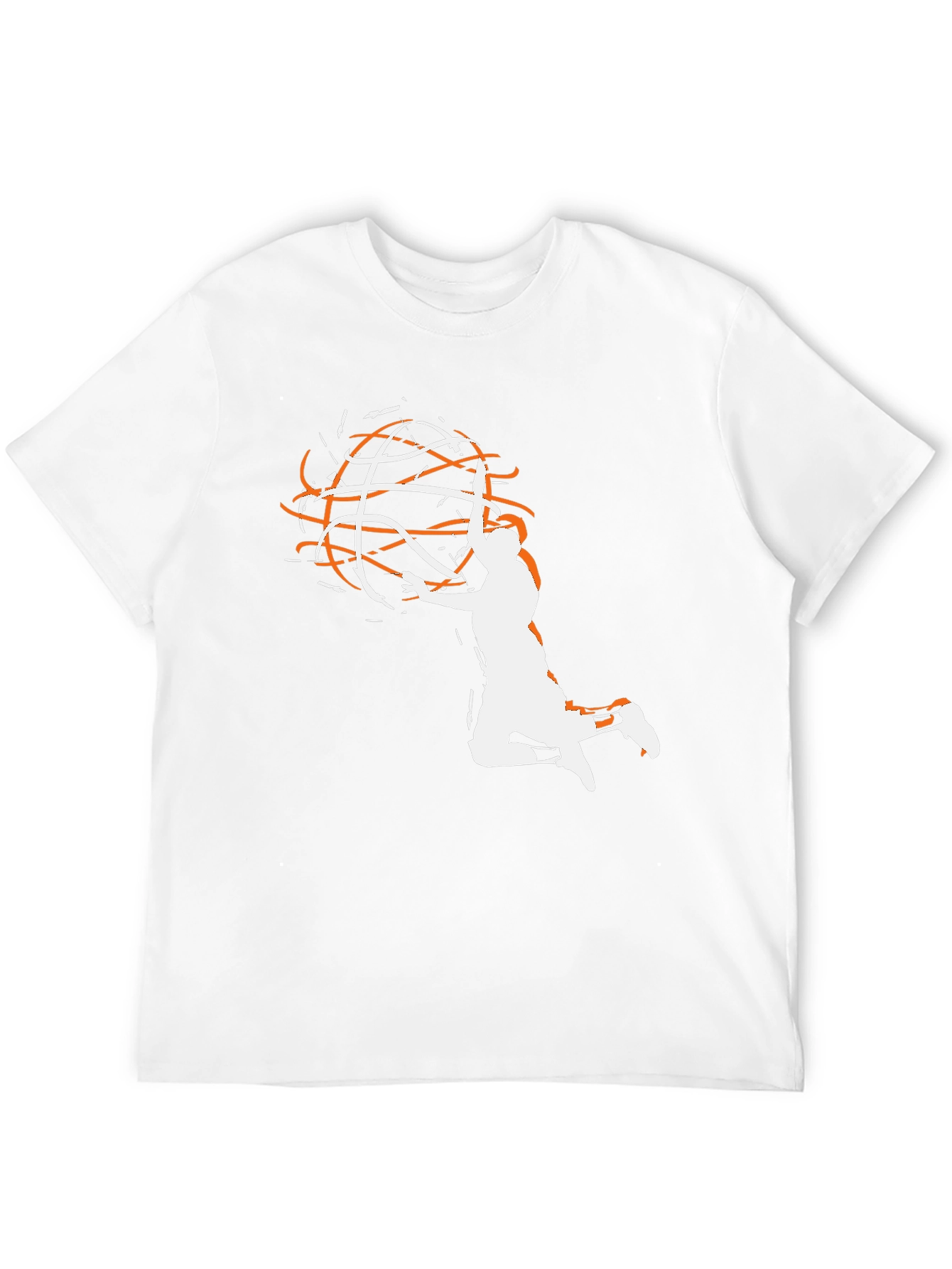 Basketball Graphic Tee - Black Cotton Blend