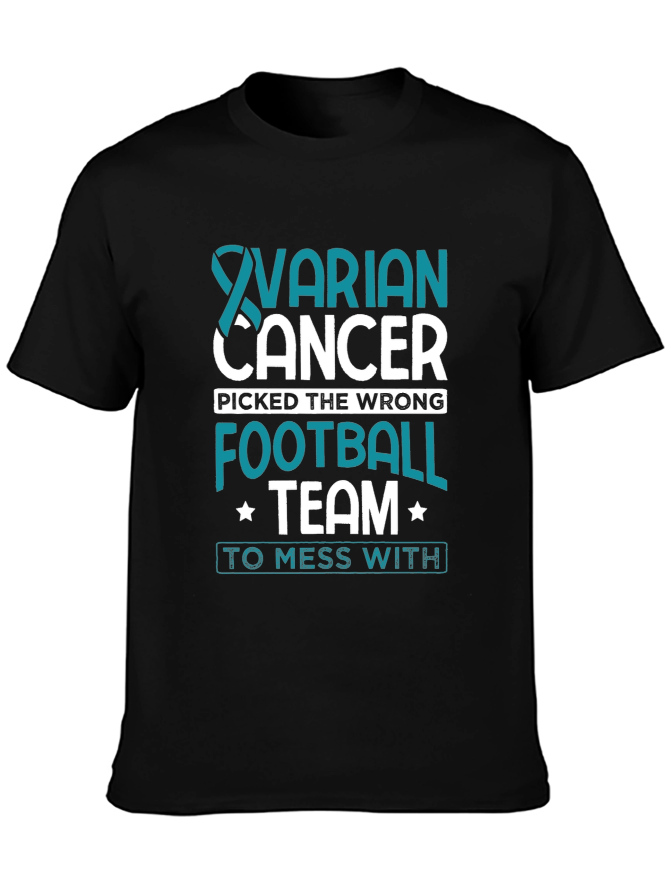 Ovarian Cancer Awareness Football Team T-Shirt