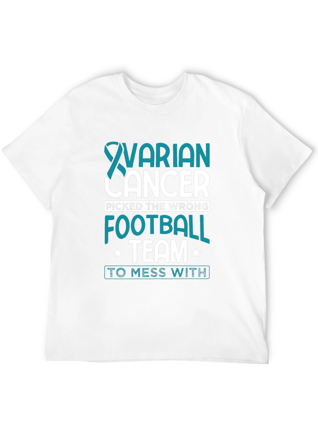 Ovarian Cancer Awareness Football Team T-Shirt