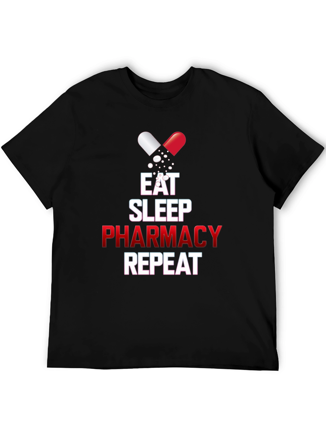 Eat Sleep Pharmacy Repeat Graphic T-Shirt