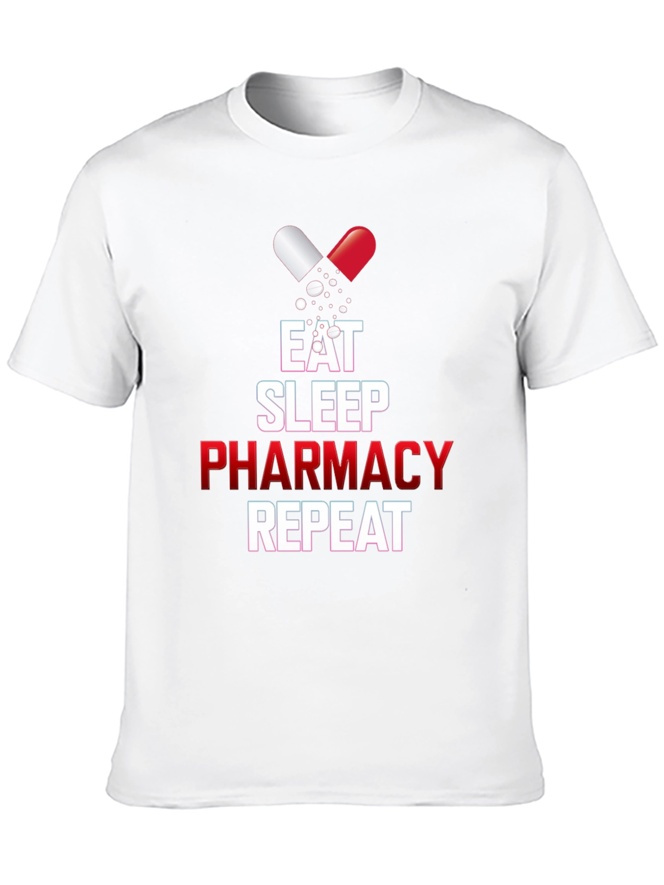 Eat Sleep Pharmacy Repeat Graphic T-Shirt