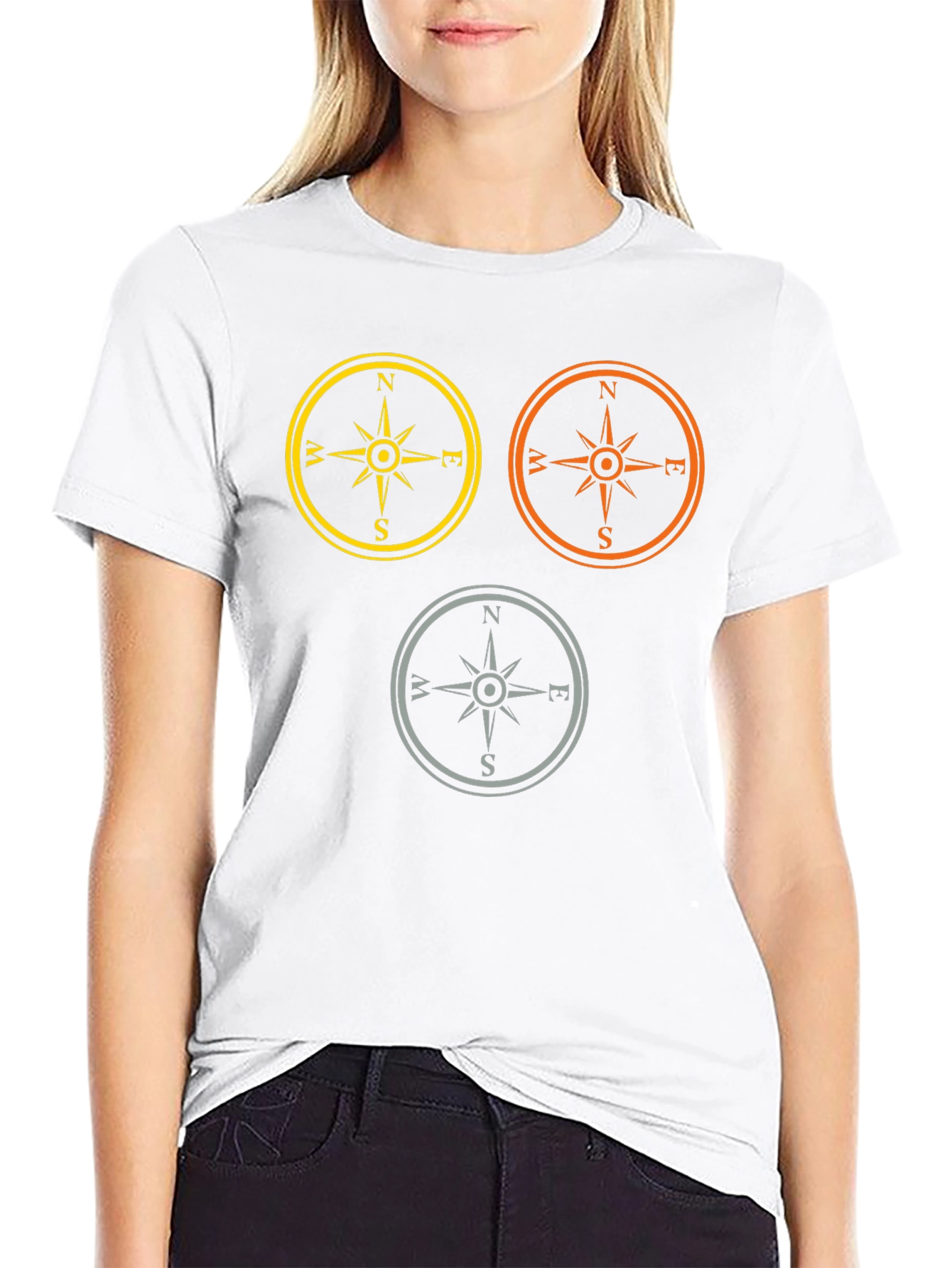Compass Rose T-Shirt - Classic Navigation Design