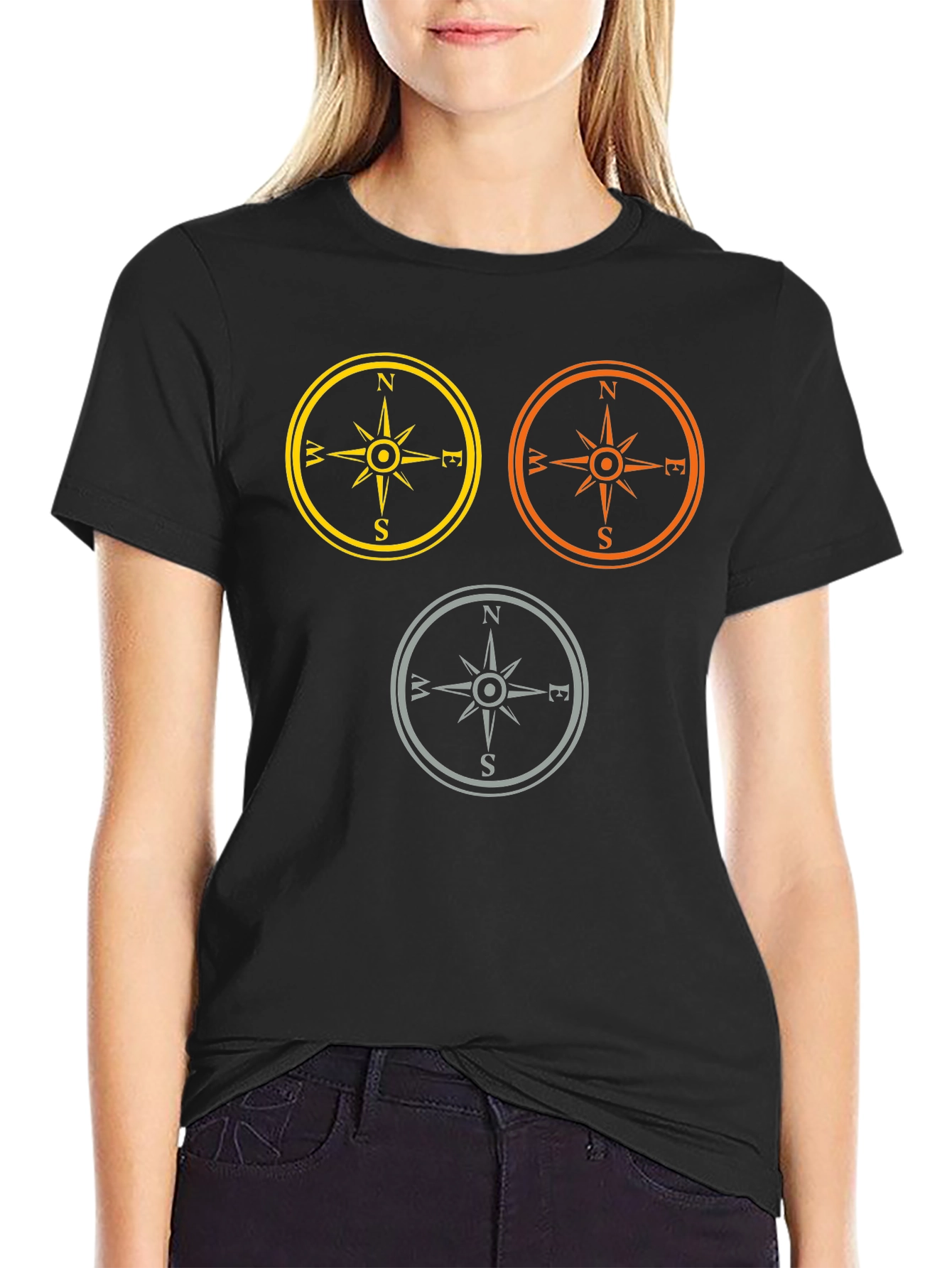 Compass Rose T-Shirt - Classic Navigation Design