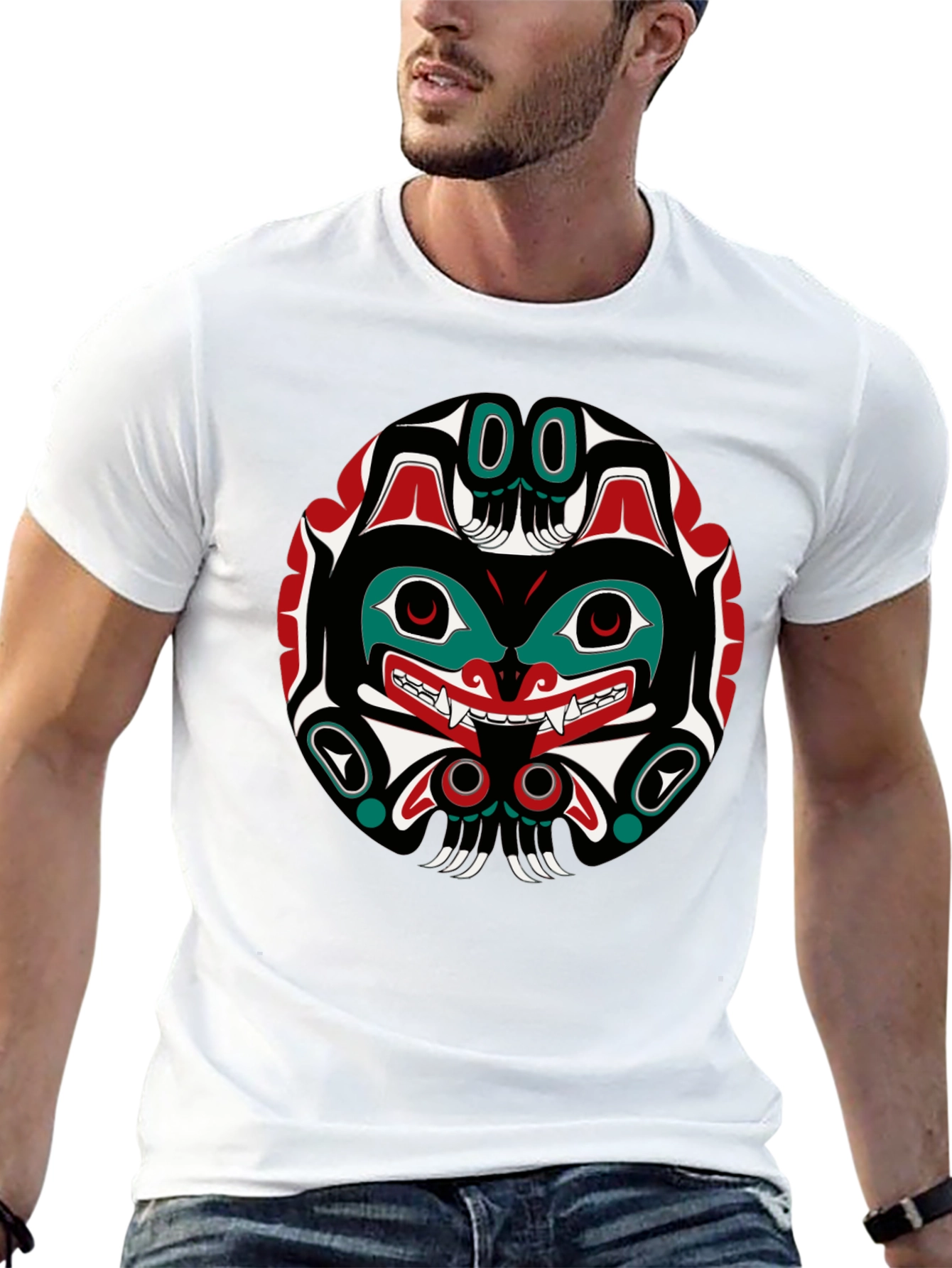 Tribal Art Graphic Tee - Black Unisex T-Shirt