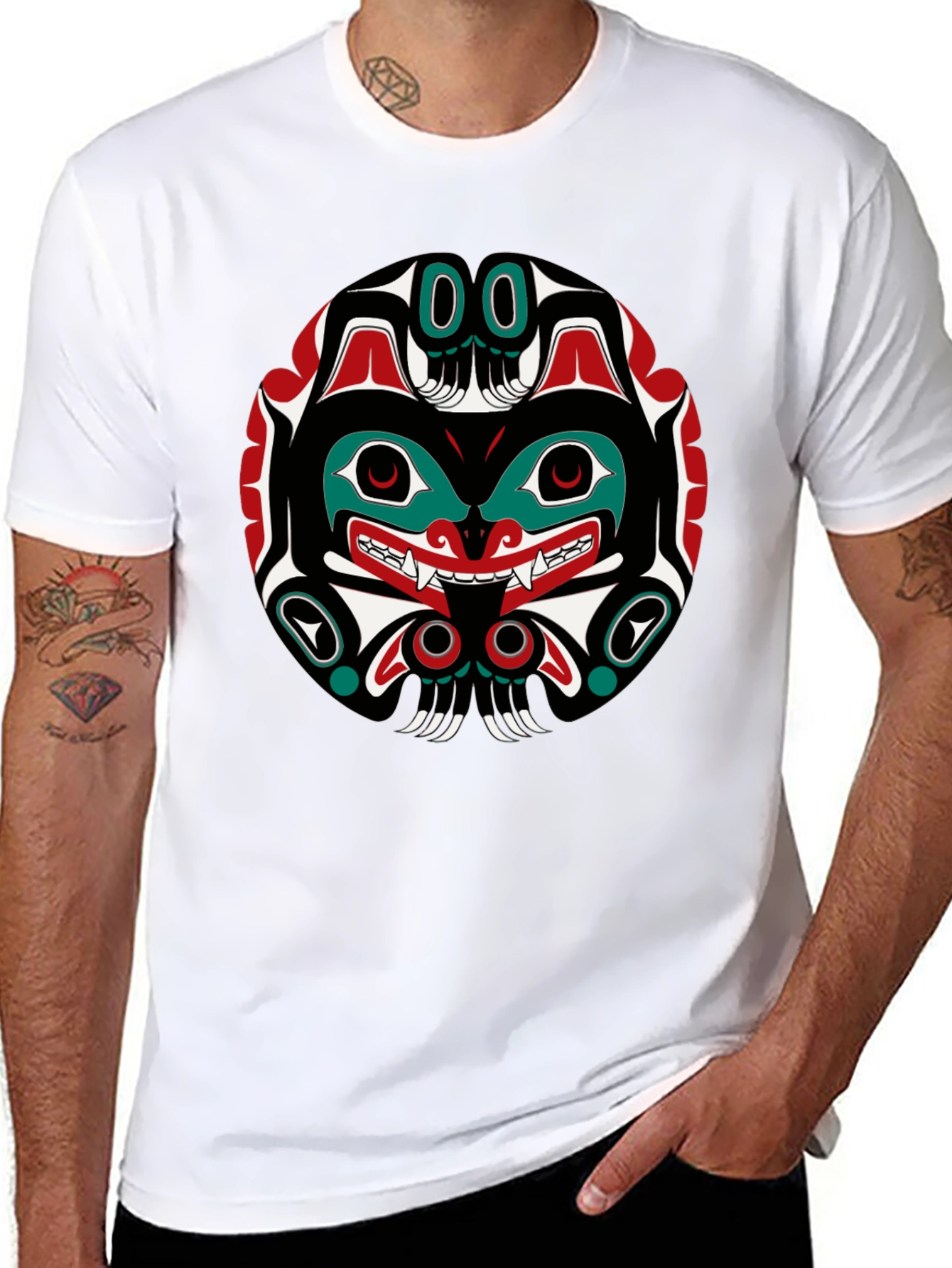 Tribal Art Graphic Tee - Black Unisex T-Shirt
