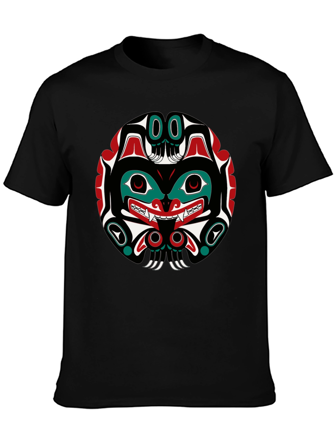 Tribal Art Graphic Tee - Black Unisex T-Shirt