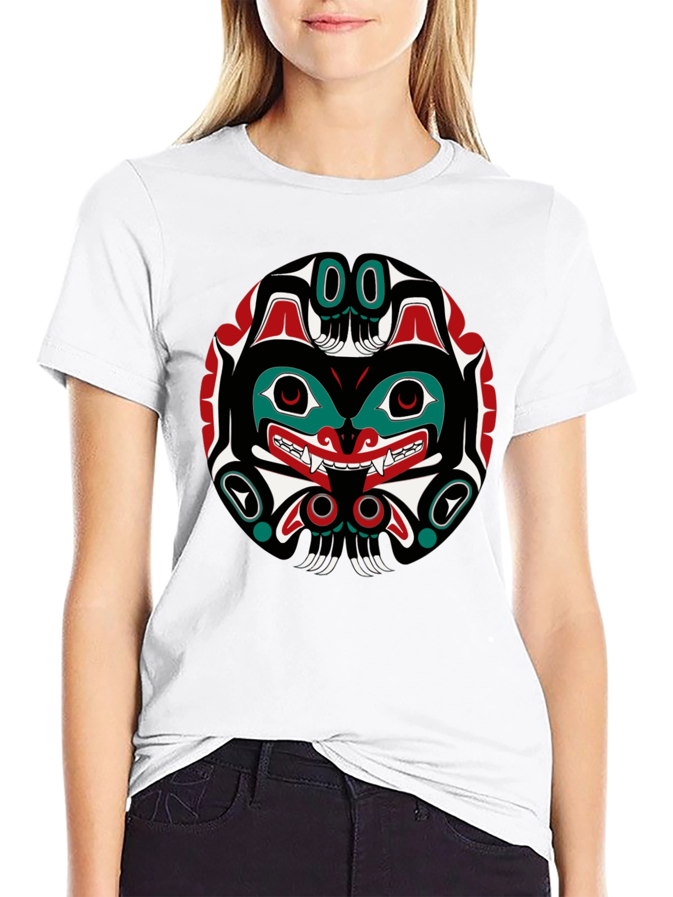 Tribal Art Graphic Tee - Black Unisex T-Shirt