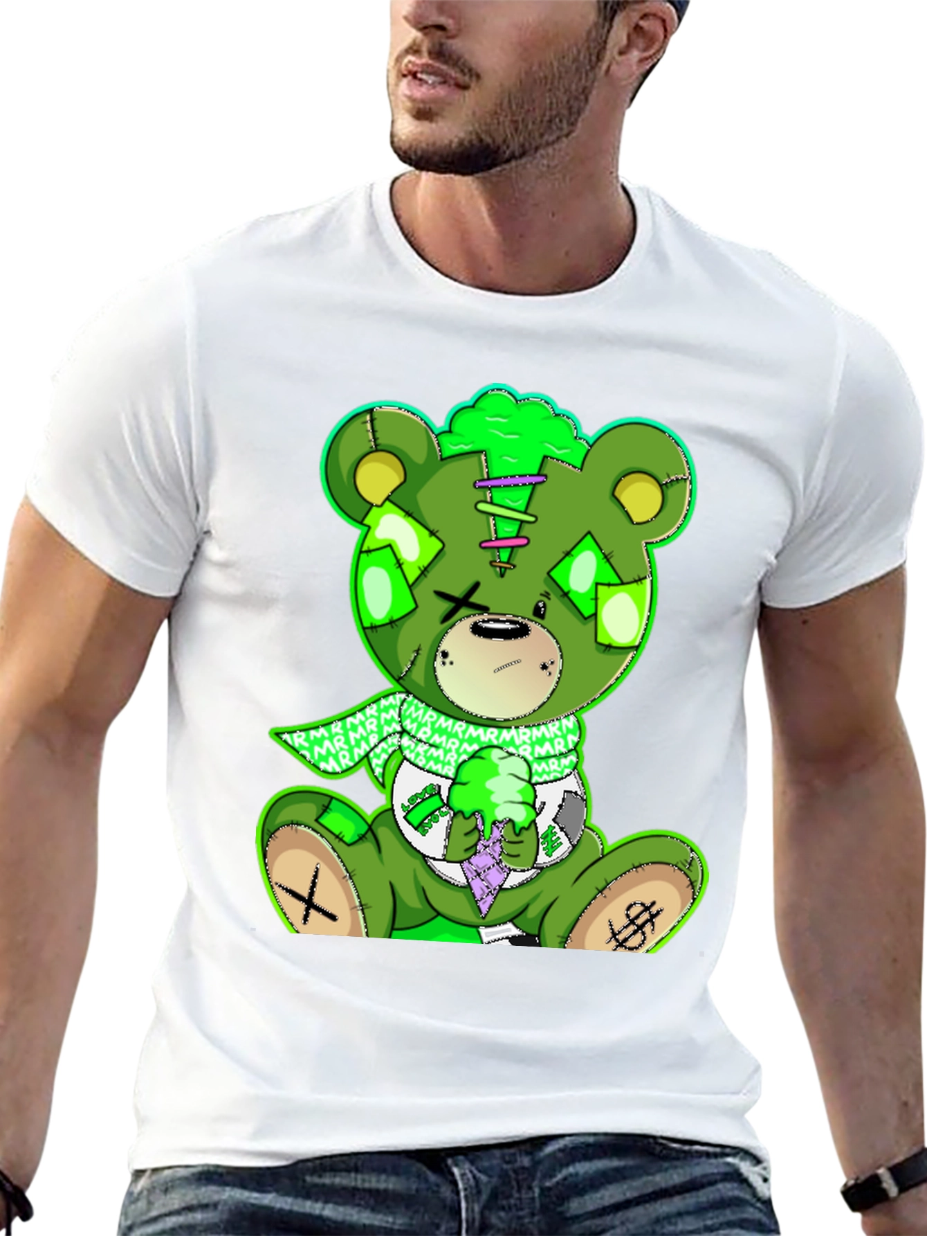 Green Bear Graphic T-Shirt - Unique Design