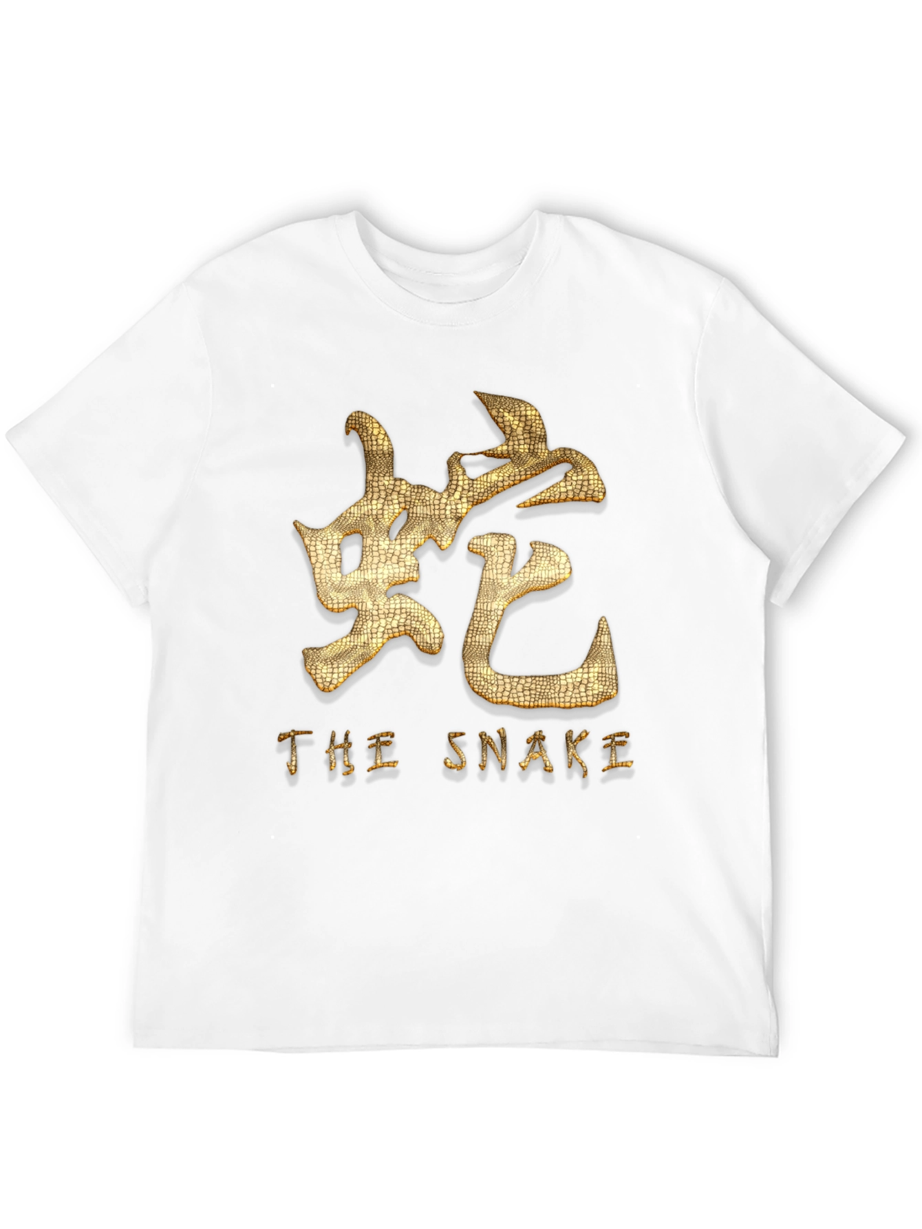 Snake Zodiac T-Shirt - Chinese Symbol Gold Print