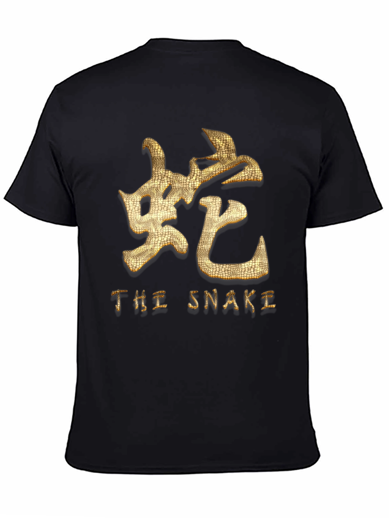 Snake Zodiac T-Shirt - Chinese Symbol Gold Print