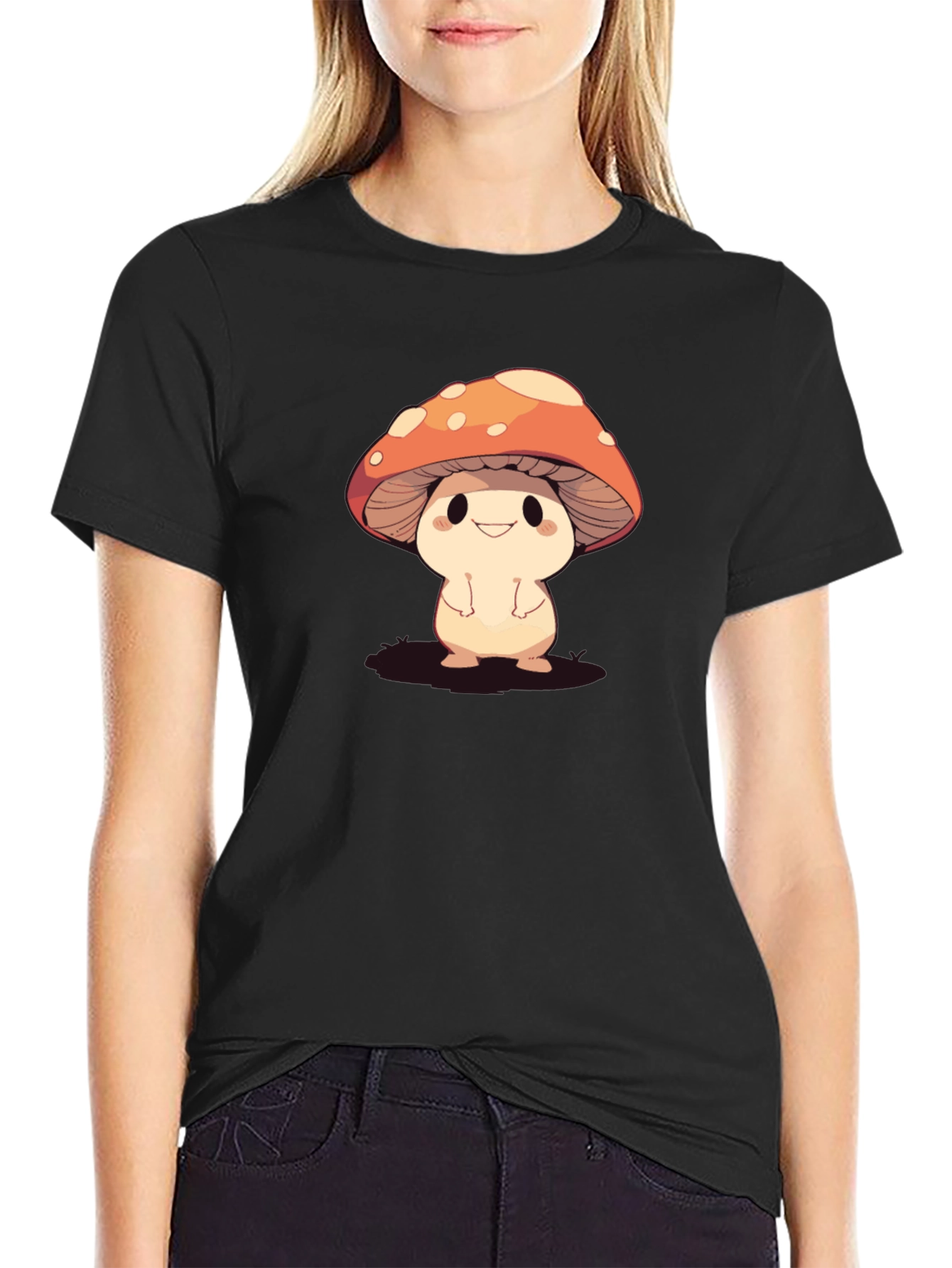 Cute Mushroom Cartoon Graphic Tee