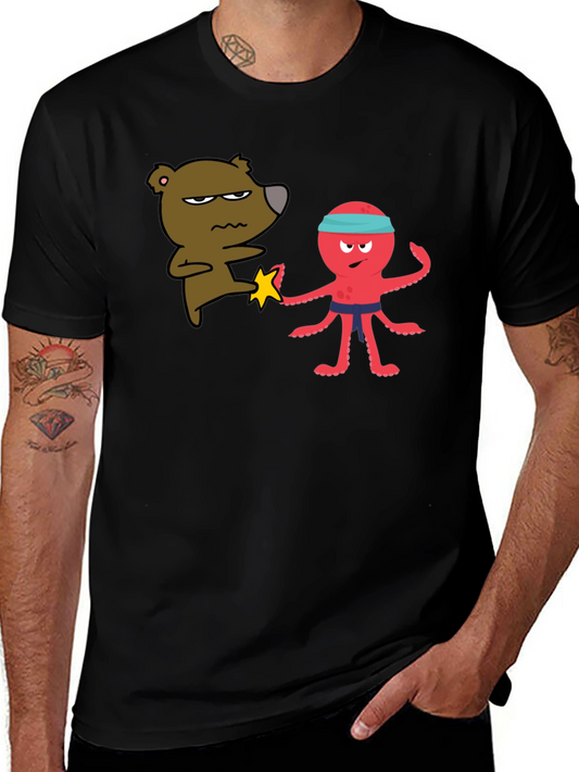 Bear vs Octopus T-Shirt - Martial Arts Funny Tee