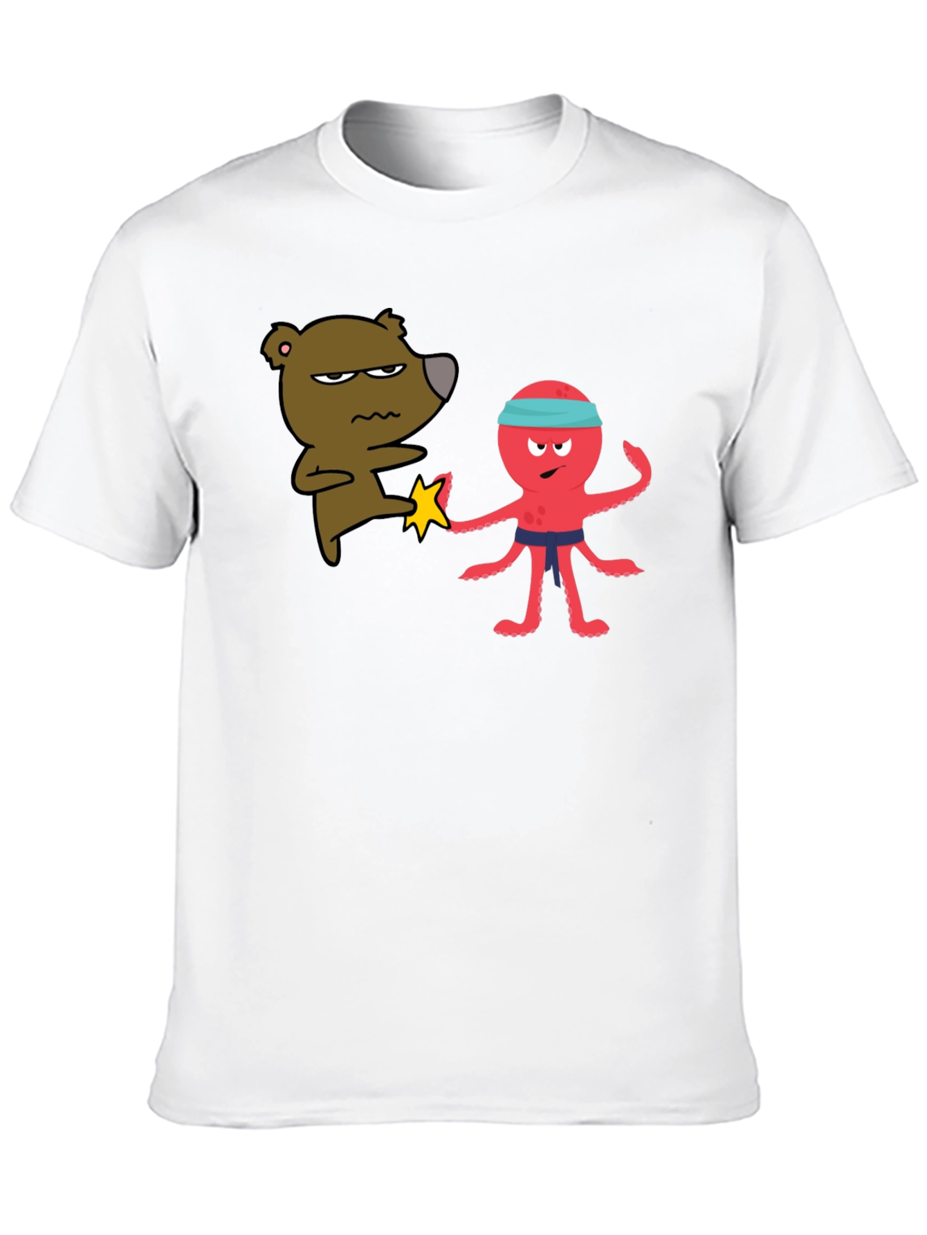 Bear vs Octopus T-Shirt - Martial Arts Funny Tee