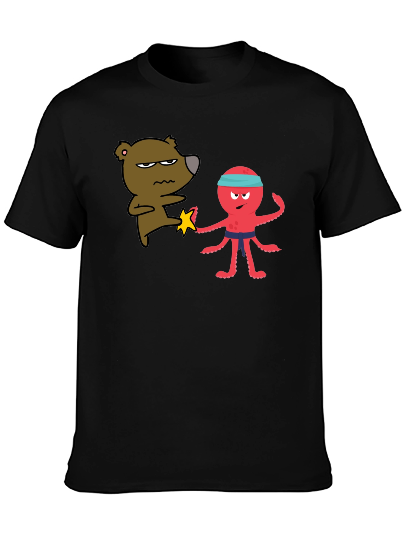 Bear vs Octopus T-Shirt - Martial Arts Funny Tee