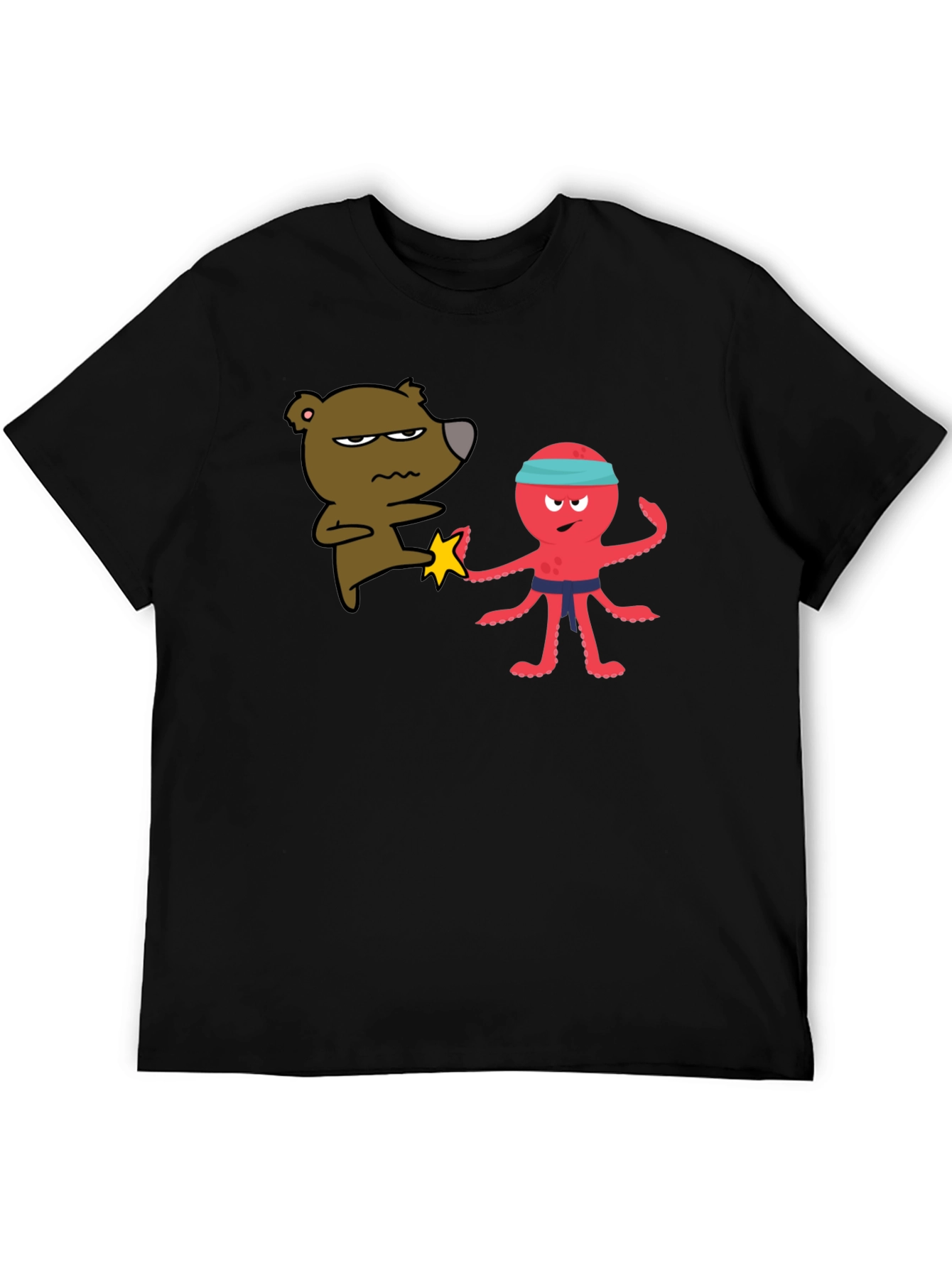 Bear vs Octopus T-Shirt - Martial Arts Funny Tee