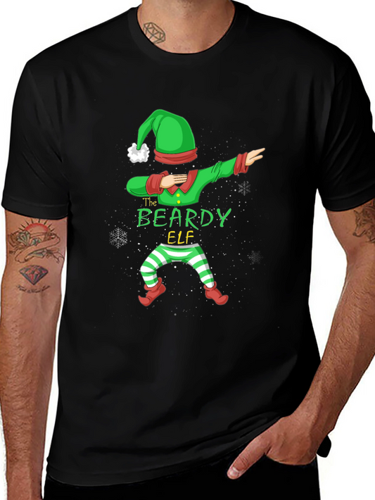 The Beardy Elf T-Shirt - Dab Christmas