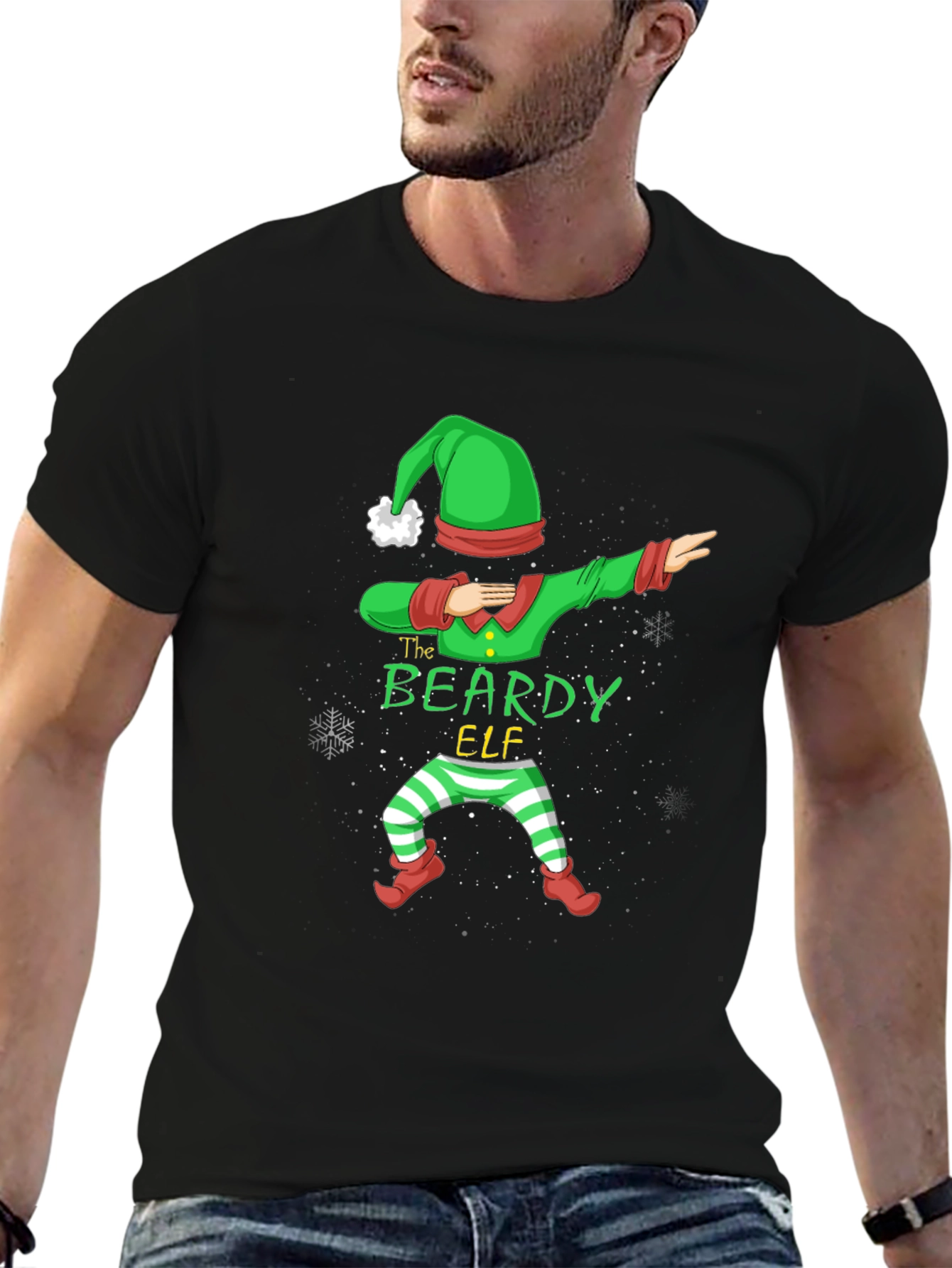 The Beardy Elf T-Shirt - Dab Christmas
